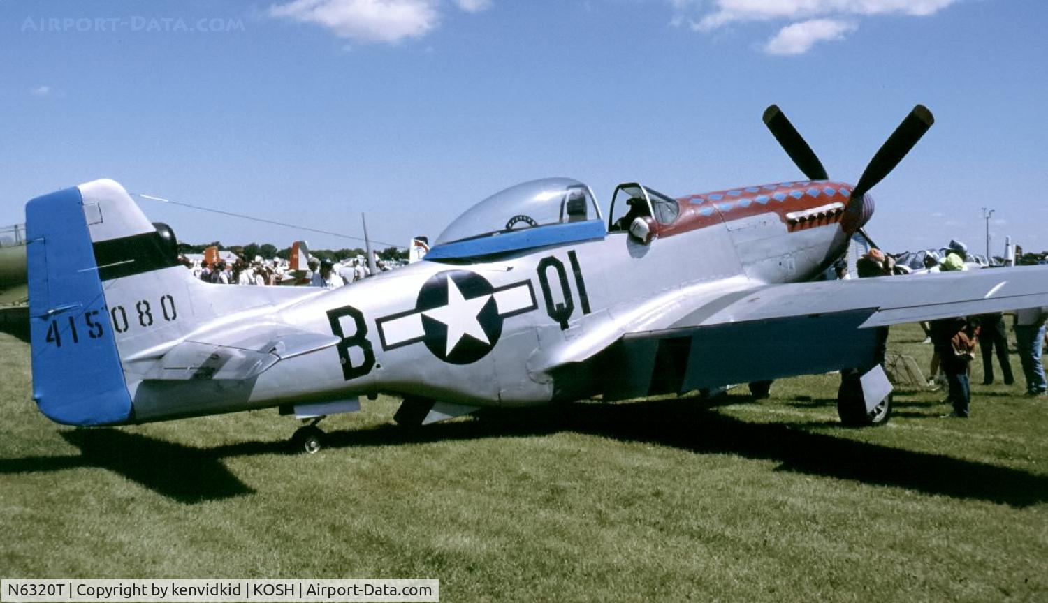 N6320T, 1962 North American P-51D Mustang C/N 122-41037, At Air Adventure 1993 Oshkosh.