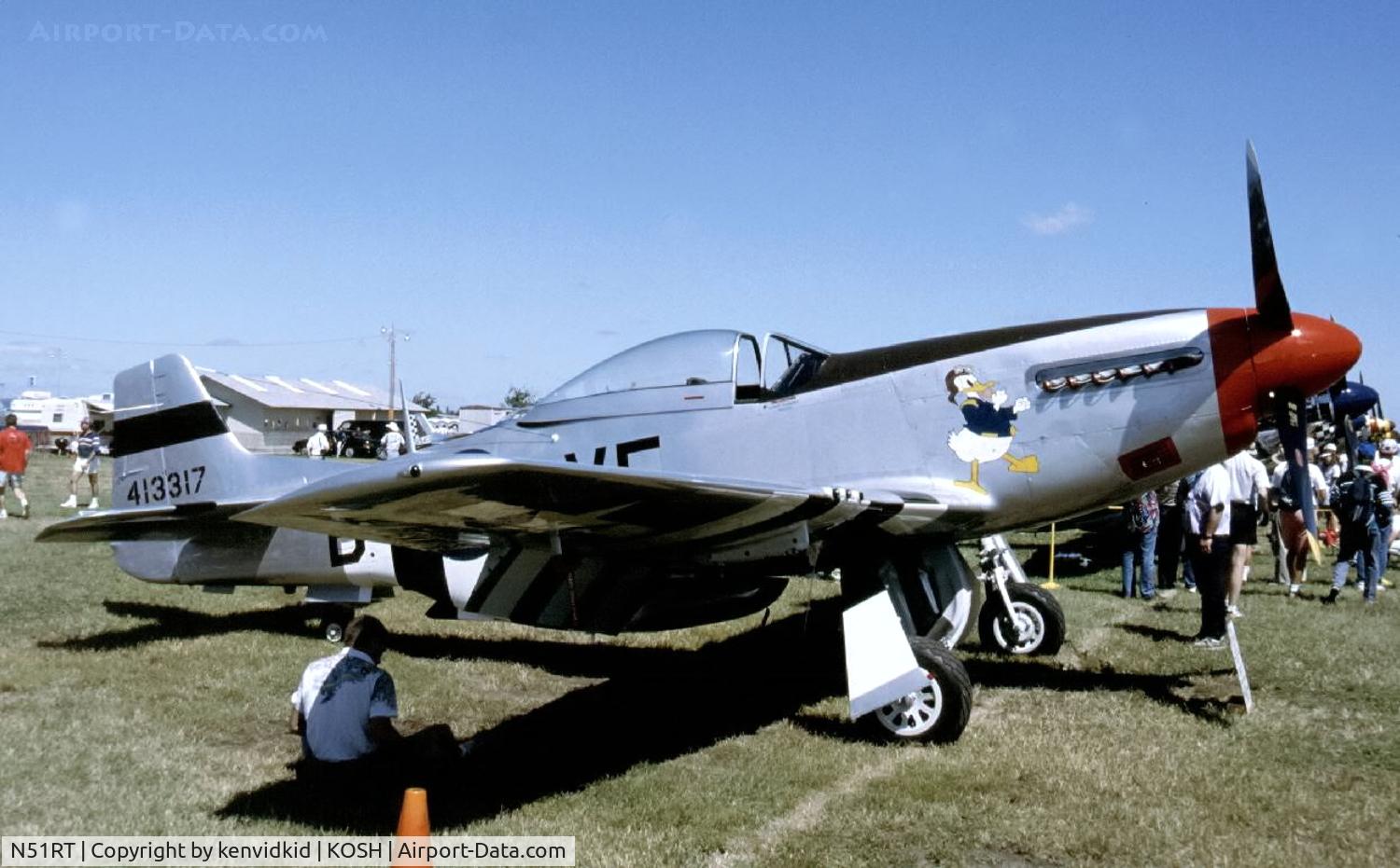 N51RT, 1944 North American F-51D Mustang C/N 122-40949, At Air Adventure 1993 Oshkosh.