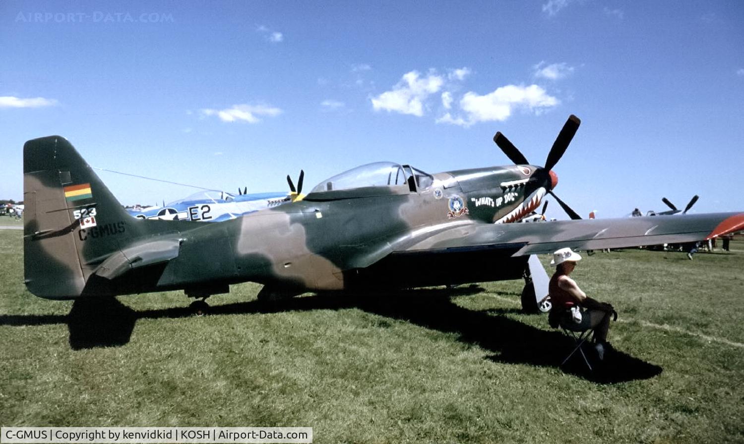C-GMUS, 1968 North American F-51D Mustang Mustang C/N AF6722581, At Air Adventure 1993 Oshkosh.