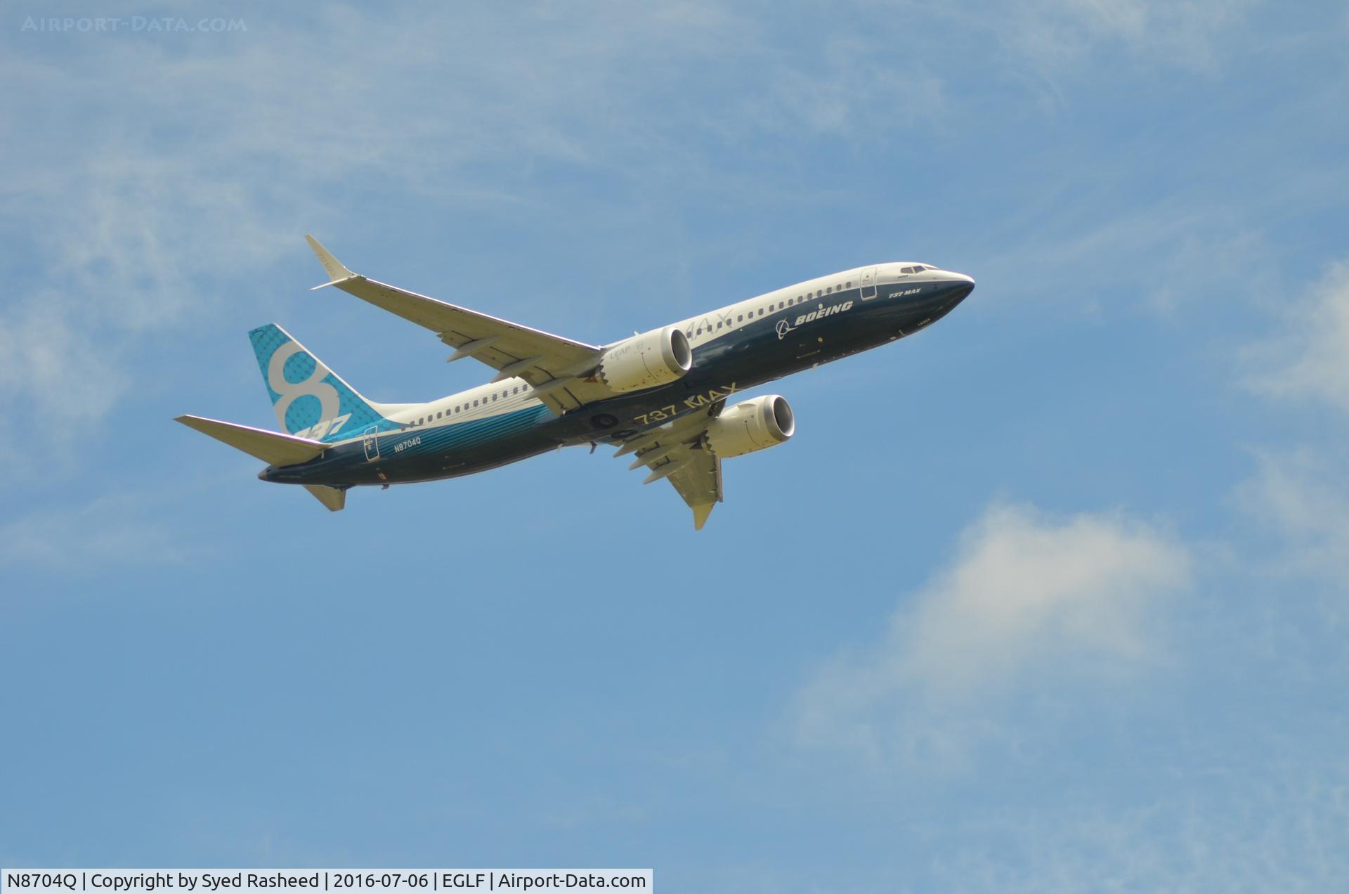 N8704Q, 2016 Boeing 737-8 MAX C/N 36988, N8704Q Flyby