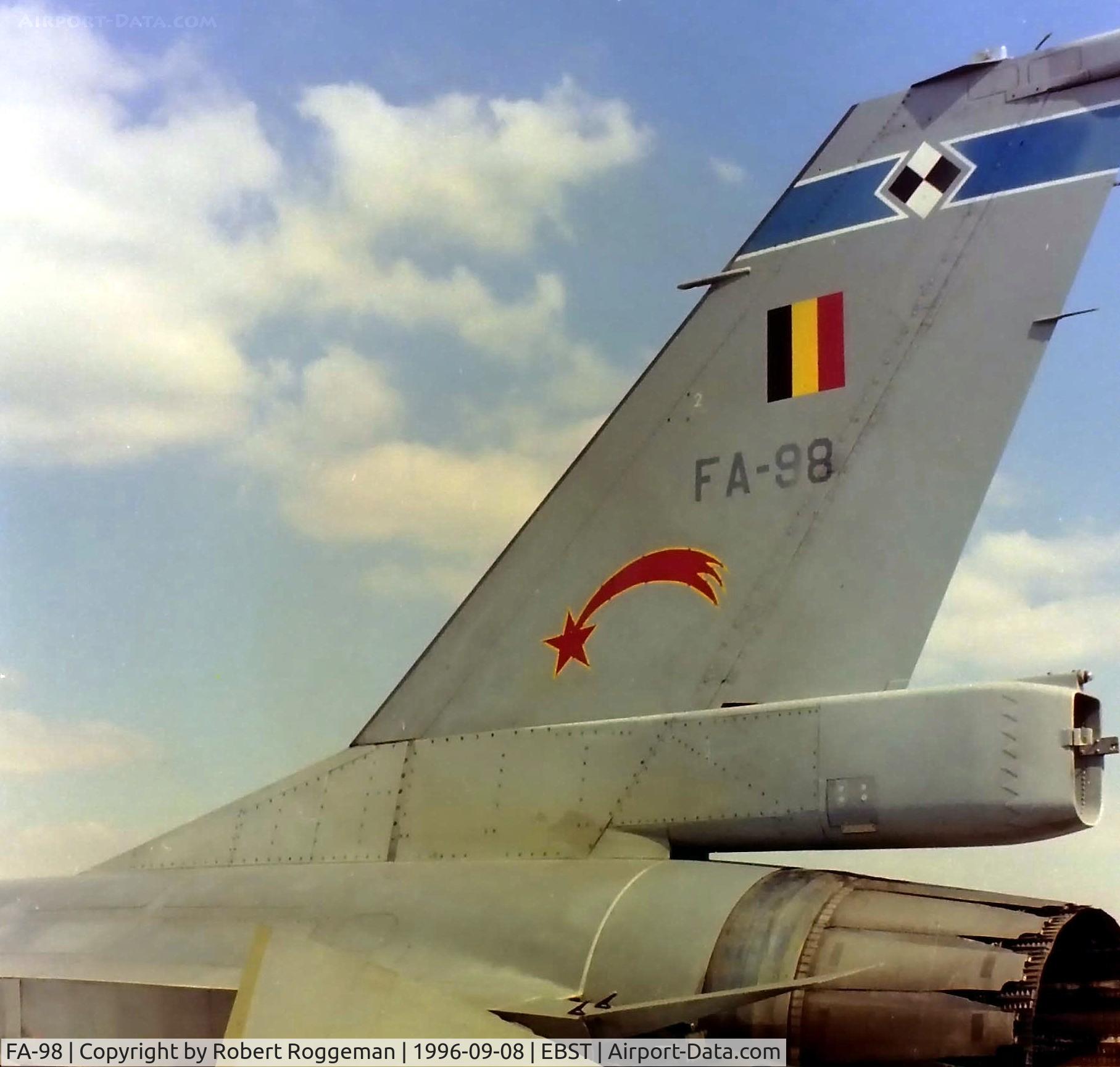 FA-98, 1988 SABCA F-16AM Fighting Falcon C/N 6H-98, F-16A.2 SQN FLORENNES.