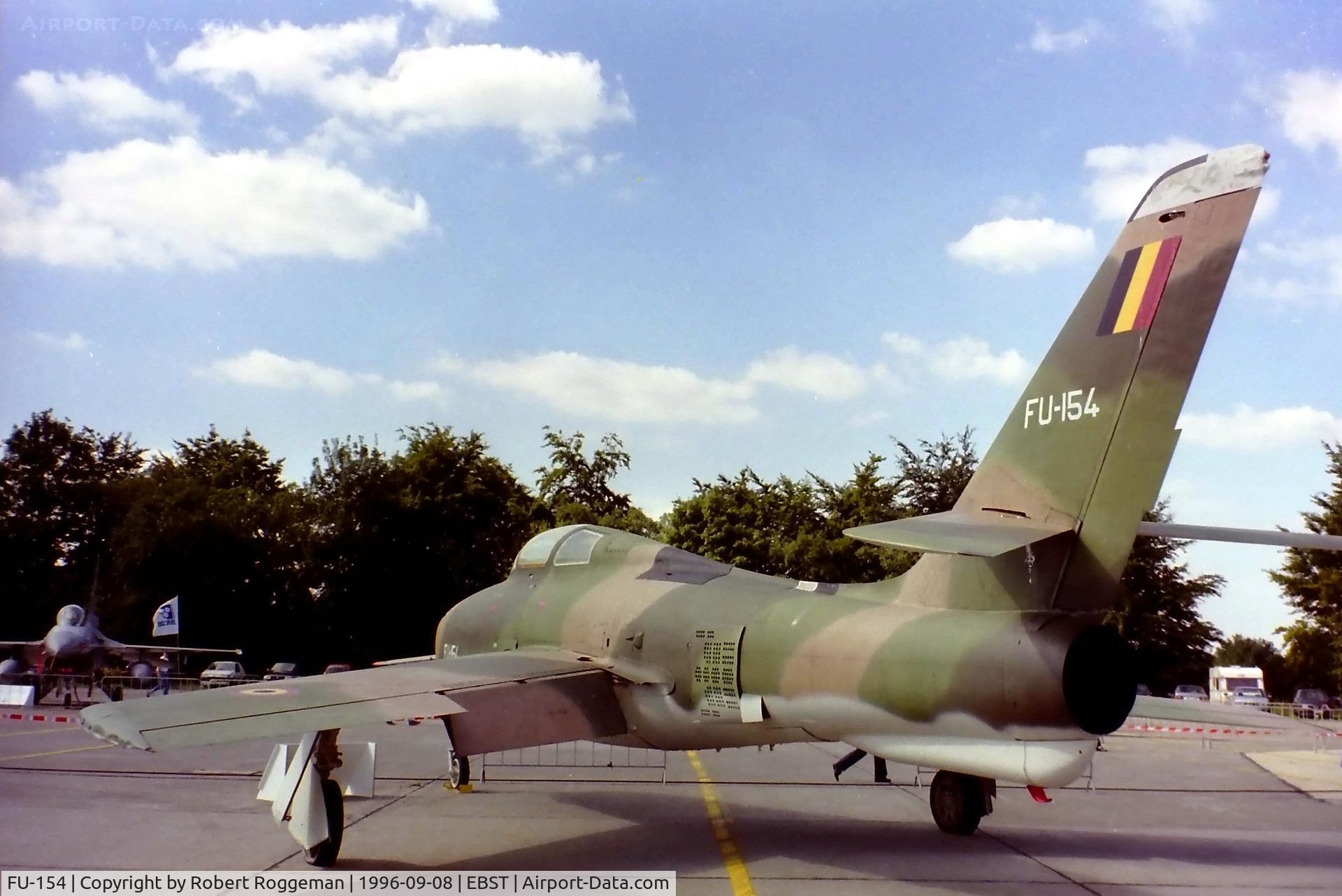 FU-154, 1953 Republic F-84F Thunderstreak C/N Not found (53-6806/FU-30/FU-15, PRESERVED.Now on pylon near Florennes AFB.