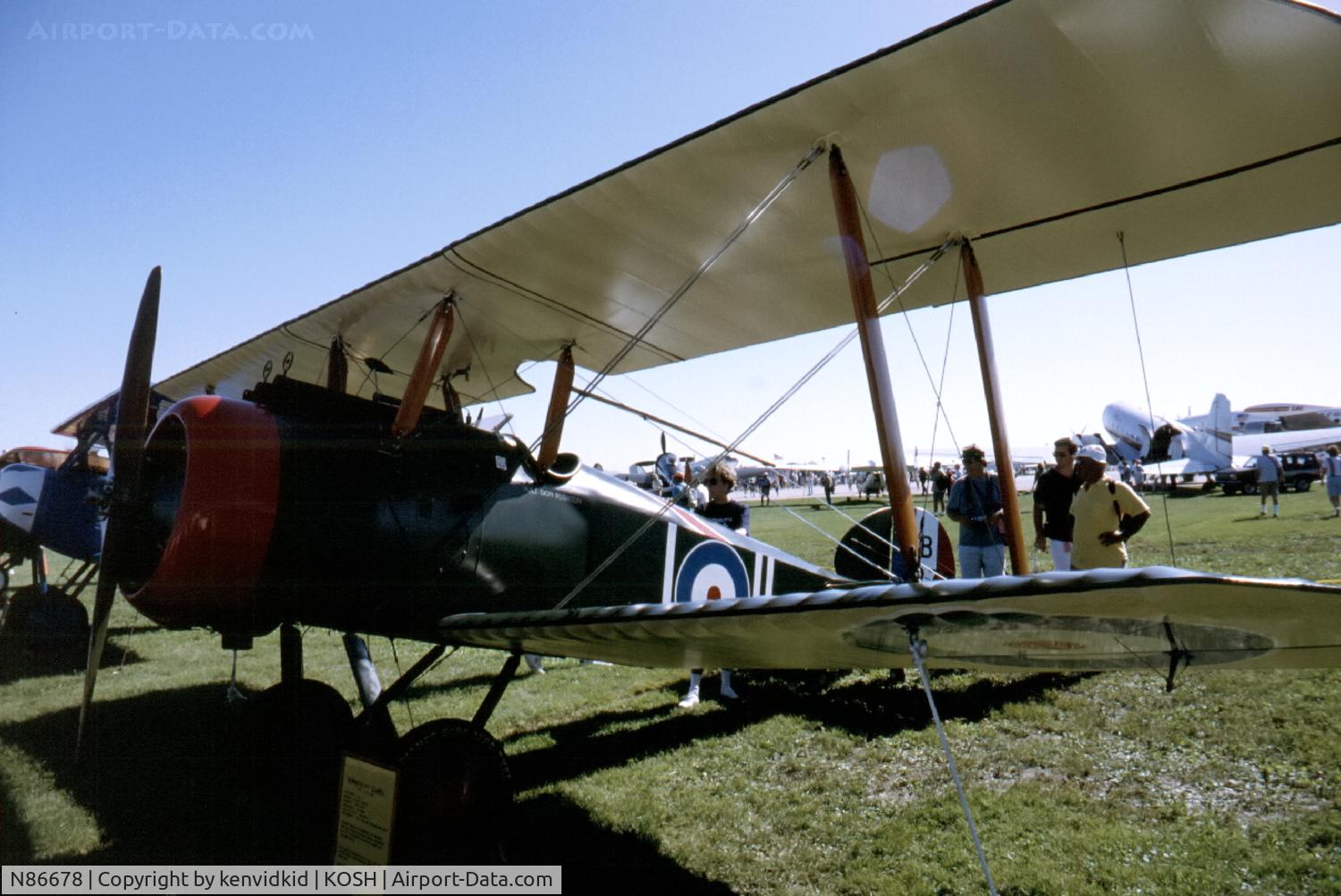 N86678, 1968 Sopwith F.1 Camel Replica C/N DS-100, At Air Adventure 1993 Oshkosh.