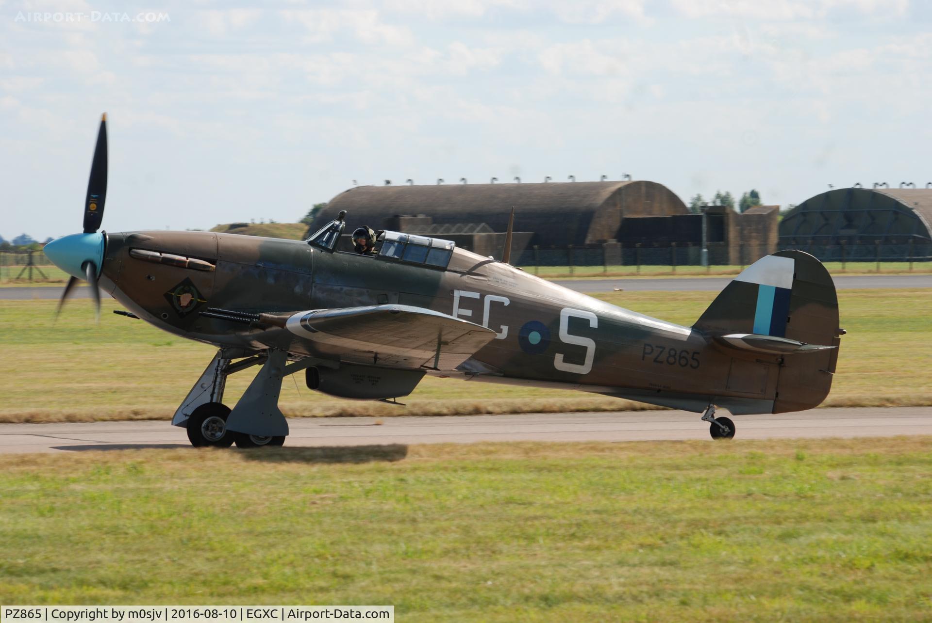 PZ865, 1944 Hawker Hurricane IIC C/N PZ865, Waiting to display