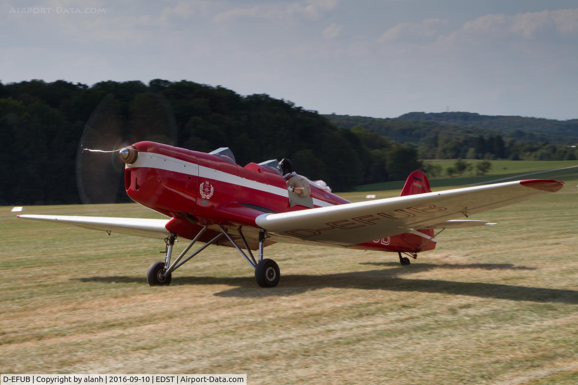 D-EFUB, 1940 Klemm Kl-35D C/N 1810, Taxying at the 2016 Hahnweide Oldtimer Fliegertreffen