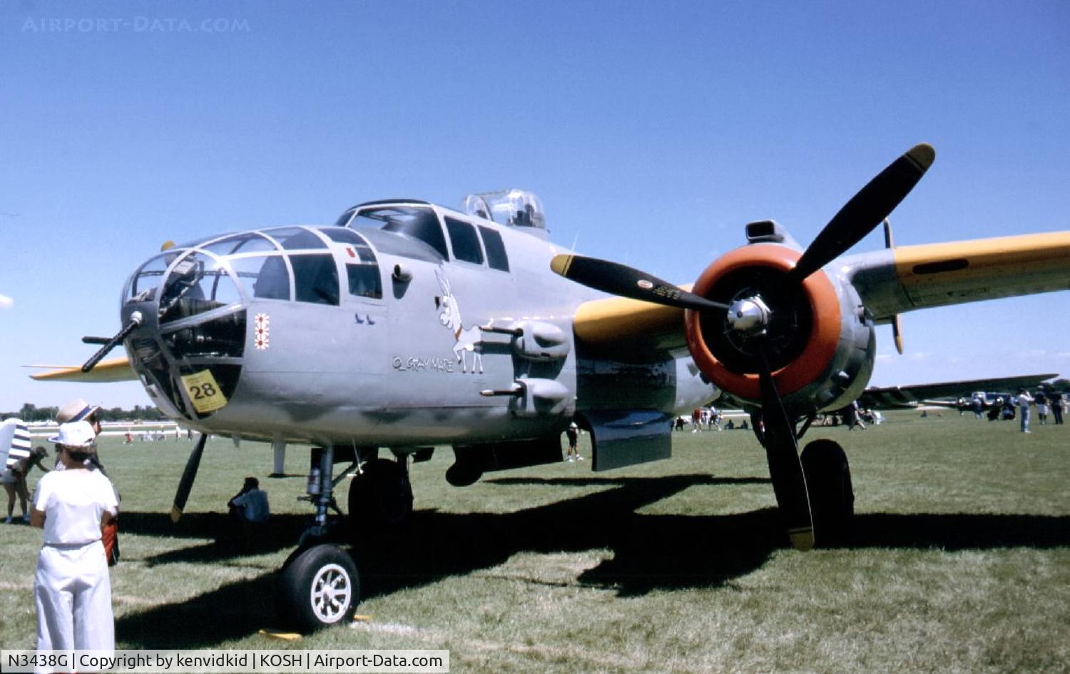 N3438G, 1944 North American TB-25J Mitchell C/N 44-86797, At Air Adventure 1993 Oshkosh.