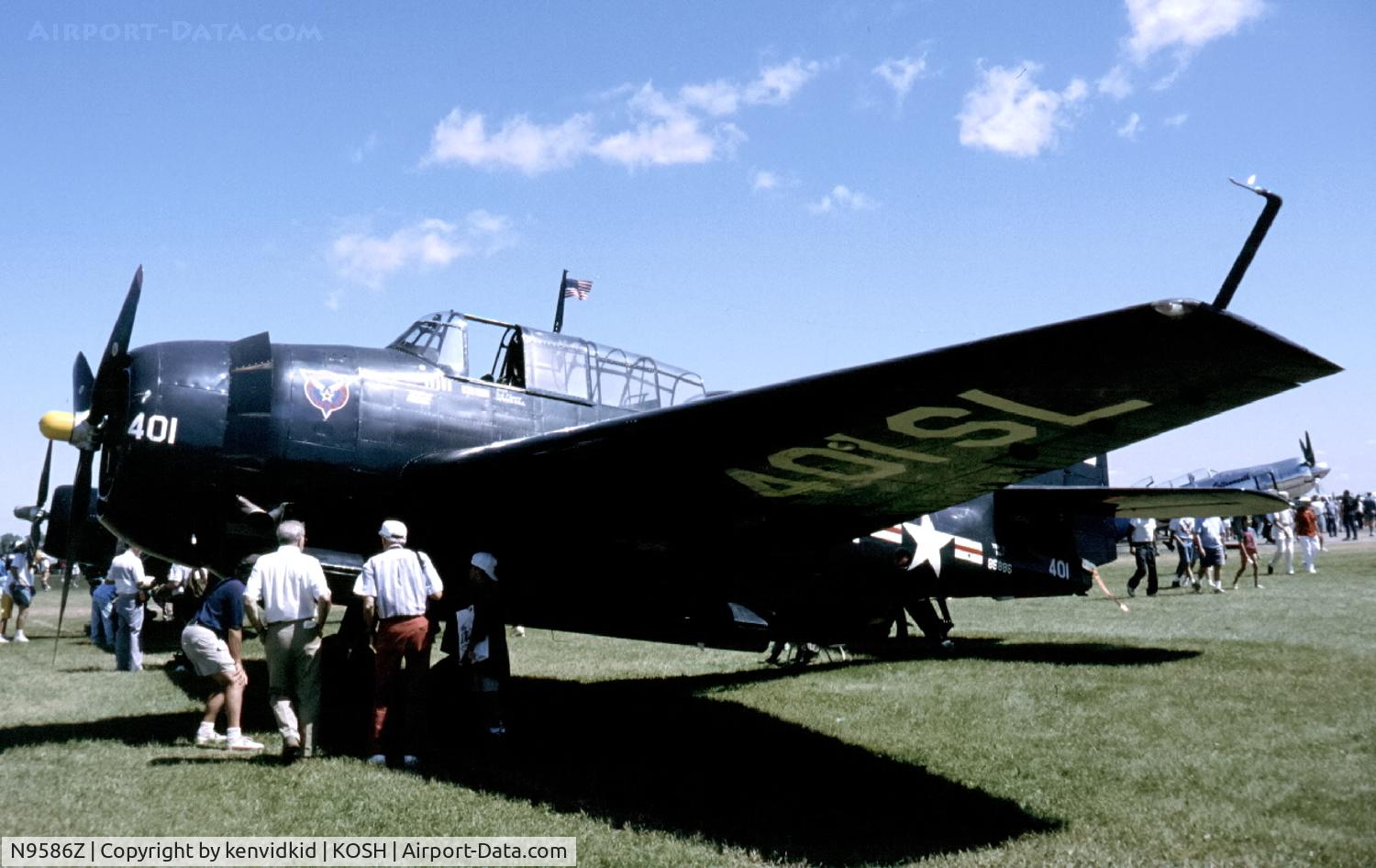 N9586Z, 1945 Grumman TBM-3E Avenger C/N 85886, At Air Adventure 1993 Oshkosh.