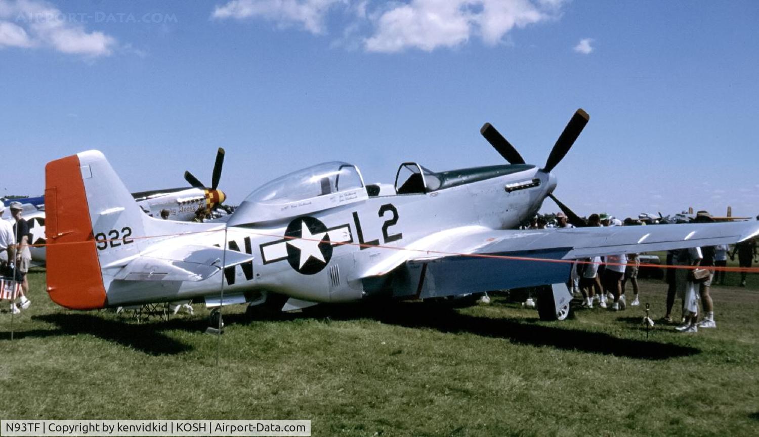 N93TF, 1944 North American TF-51D Mustang C/N 122-39381, At Air Adventure 1993 Oshkosh.