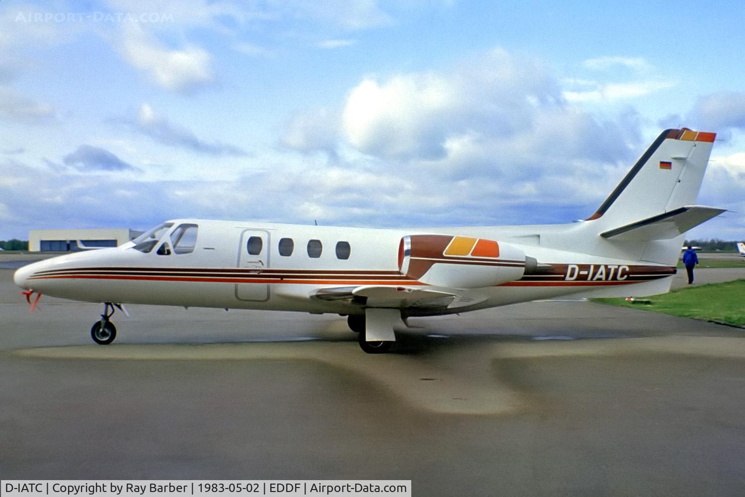 D-IATC, 1973 Cessna 500 Citation C/N 500-0116, Cessna Citation I [500-0116] Frankfurt~D 02/05/1983. From a slide.
