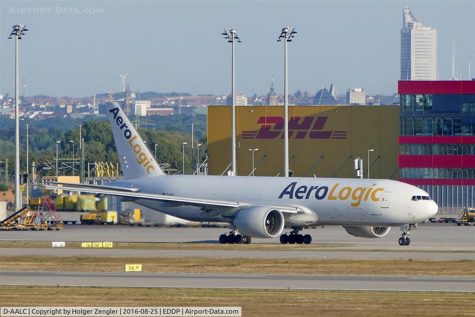 D-AALC, 2009 Boeing 777-FZN C/N 36003, White beauty in front of Leipzig skyline....