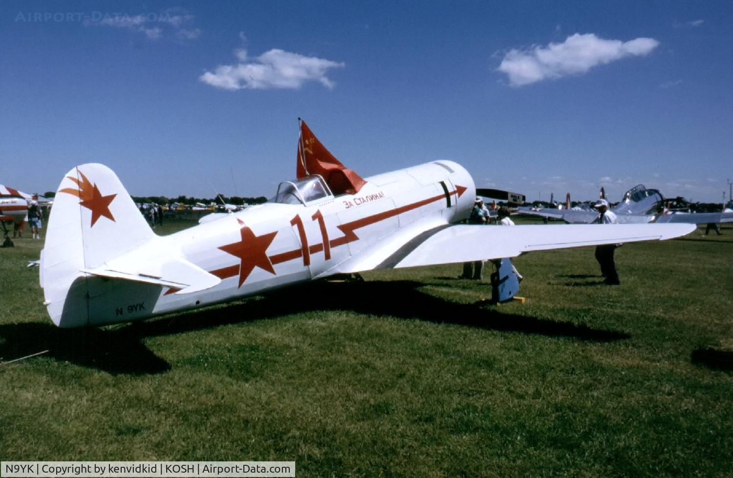 N9YK, 1943 Let C-11 (Yak-11) C/N 172612, At Air Adventure 1993 Oshkosh.