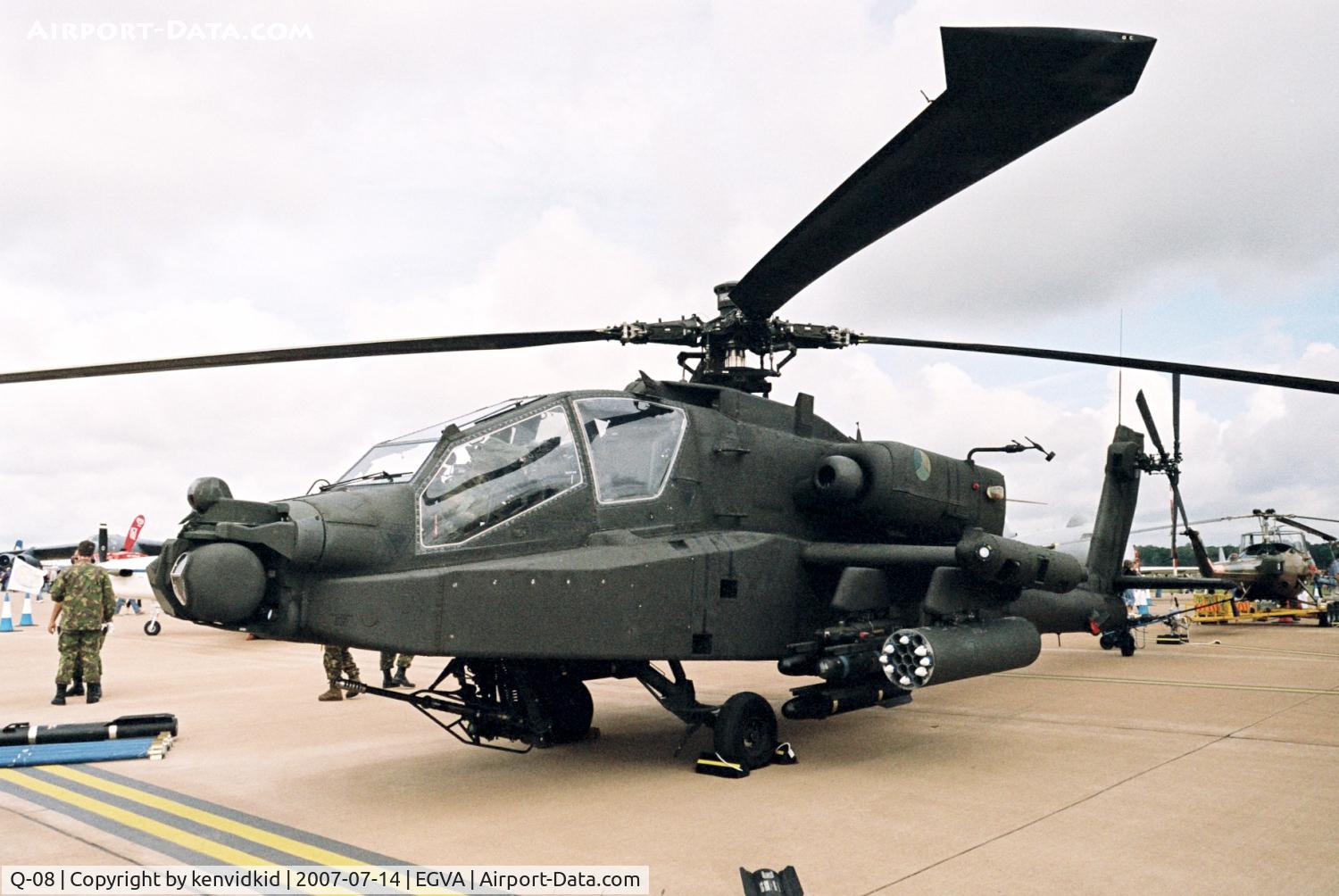 Q-08, 1998 Boeing AH-64DN Apache C/N DN008, On static display at RIAT 2007.