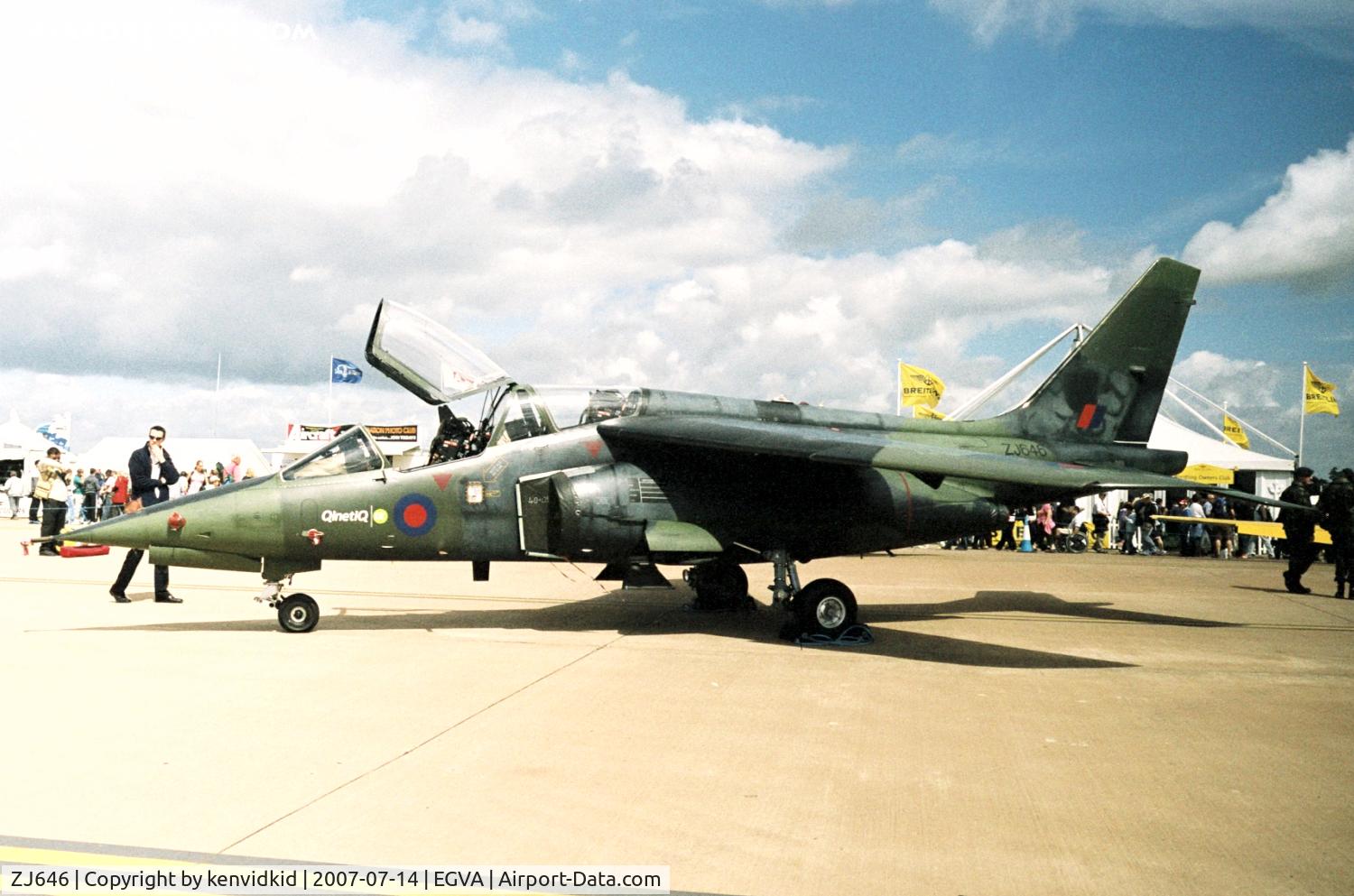 ZJ646, 1981 Dassault-Dornier Alpha Jet A C/N 0155, On static display at RIAT 2007.