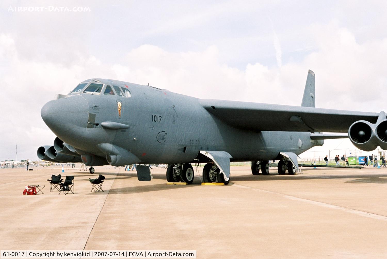 61-0017, 1961 Boeing B-52H Stratofortress C/N 464444, On static display at RIAT 2007.