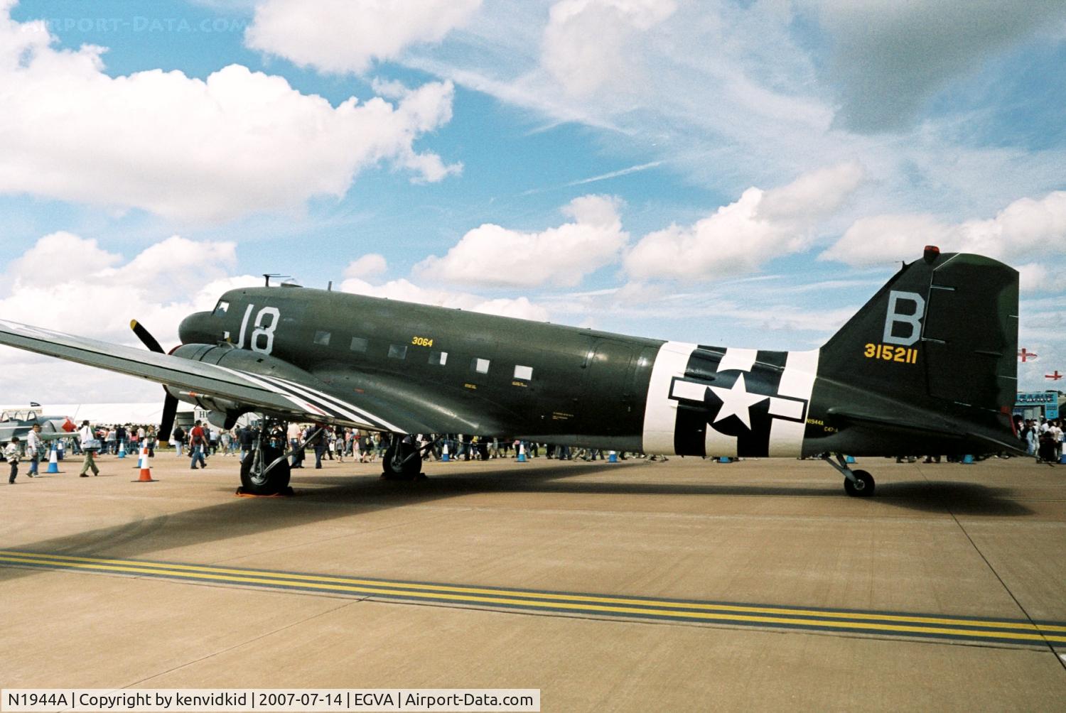 N1944A, 1944 Douglas DC3C-S1C3G (C-47A) C/N 19677, On static display at RIAT 2007.