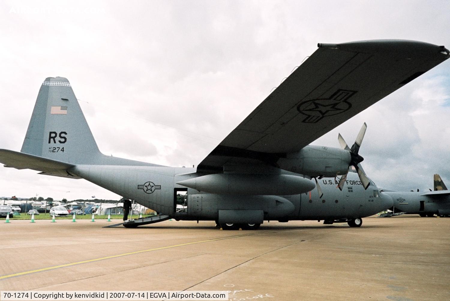 70-1274, 1970 Lockheed C-130E Hercules C/N 382-4429, On static display at RIAT 2007.