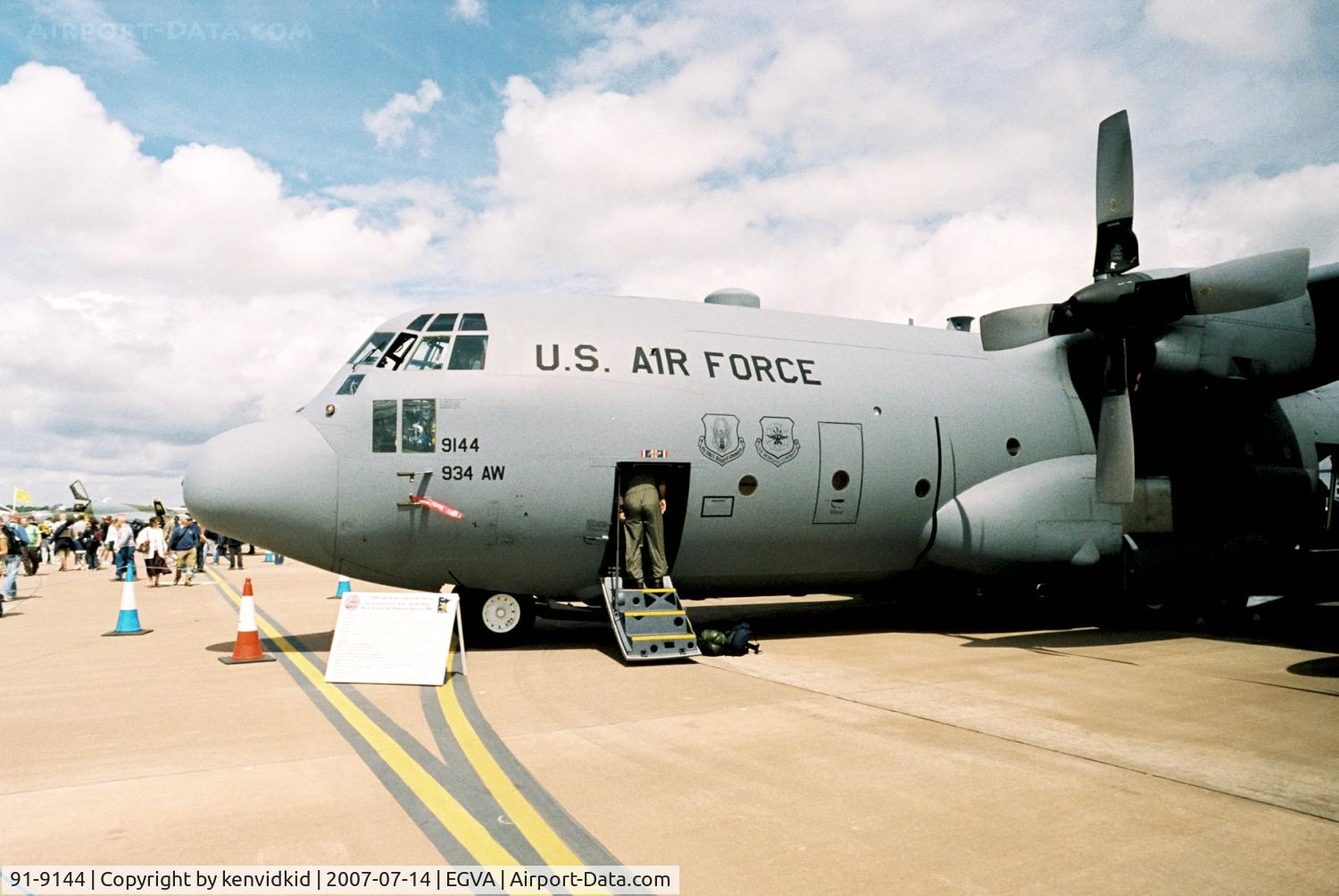 91-9144, 1991 Lockheed C-130H Hercules C/N 382-5297, On static display at RIAT 2007.