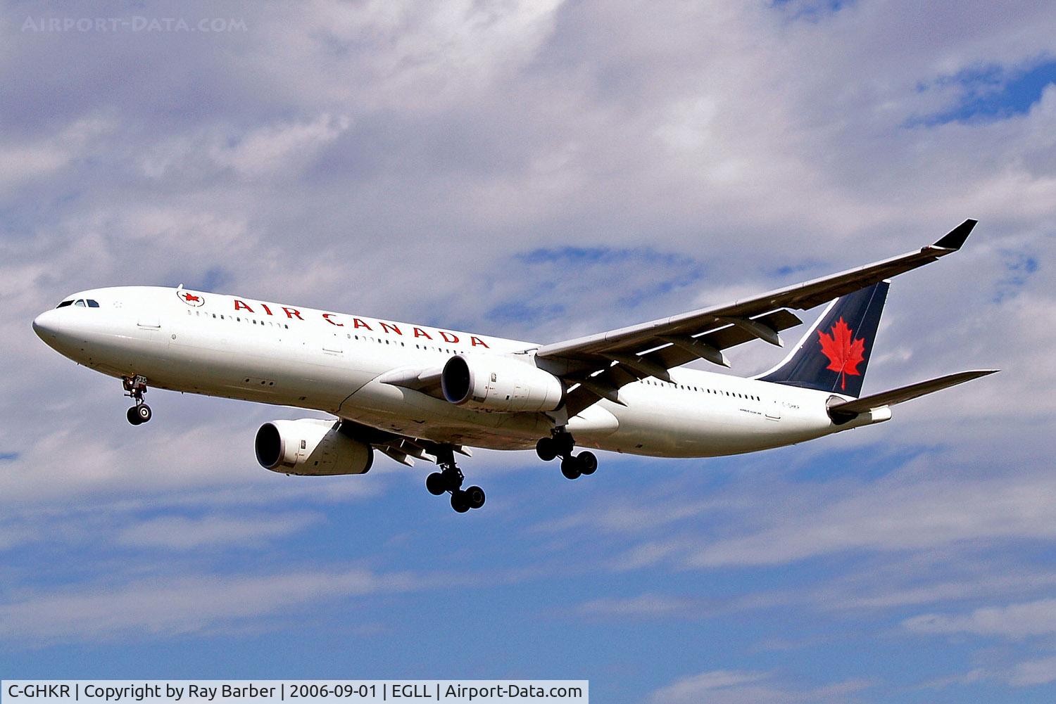 C-GHKR, 2001 Airbus A330-343 C/N 0400, Airbus A330-343X [400] (Air Canada) Heathrow~G 01/09/2006. On finals 27L.
