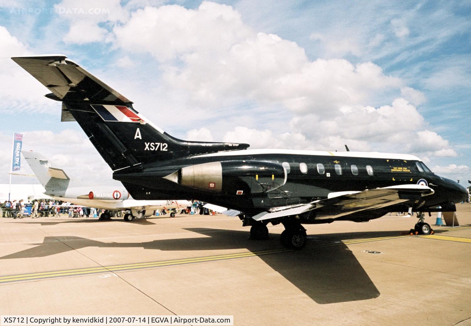 XS712, 1965 Hawker Siddeley HS.125 Dominie T.1 C/N 25040, On static display at RIAT 2007.