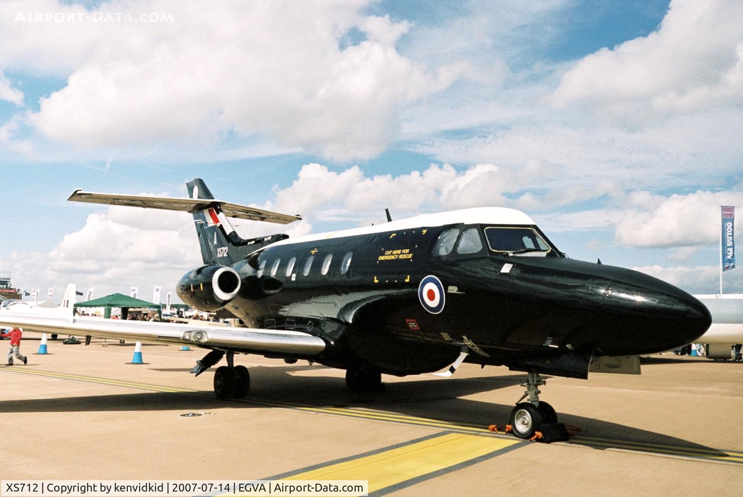 XS712, 1965 Hawker Siddeley HS.125 Dominie T.1 C/N 25040, On static display at RIAT 2007.
