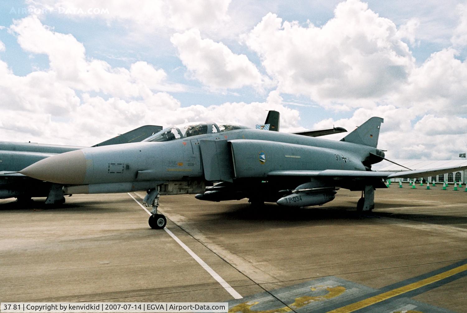 37 81, 1972 McDonnell Douglas F-4F Phantom II C/N 4549, On static display at RIAT 2007.