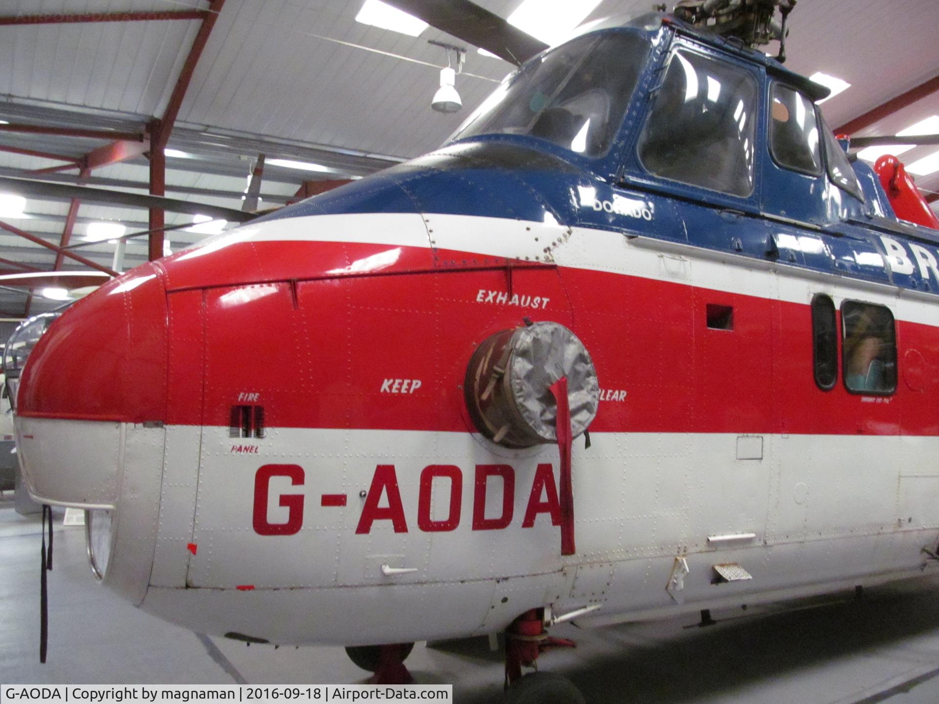 G-AODA, 1955 Westland S.55 Series 3 Whirlwind C/N WA113, at heli museum