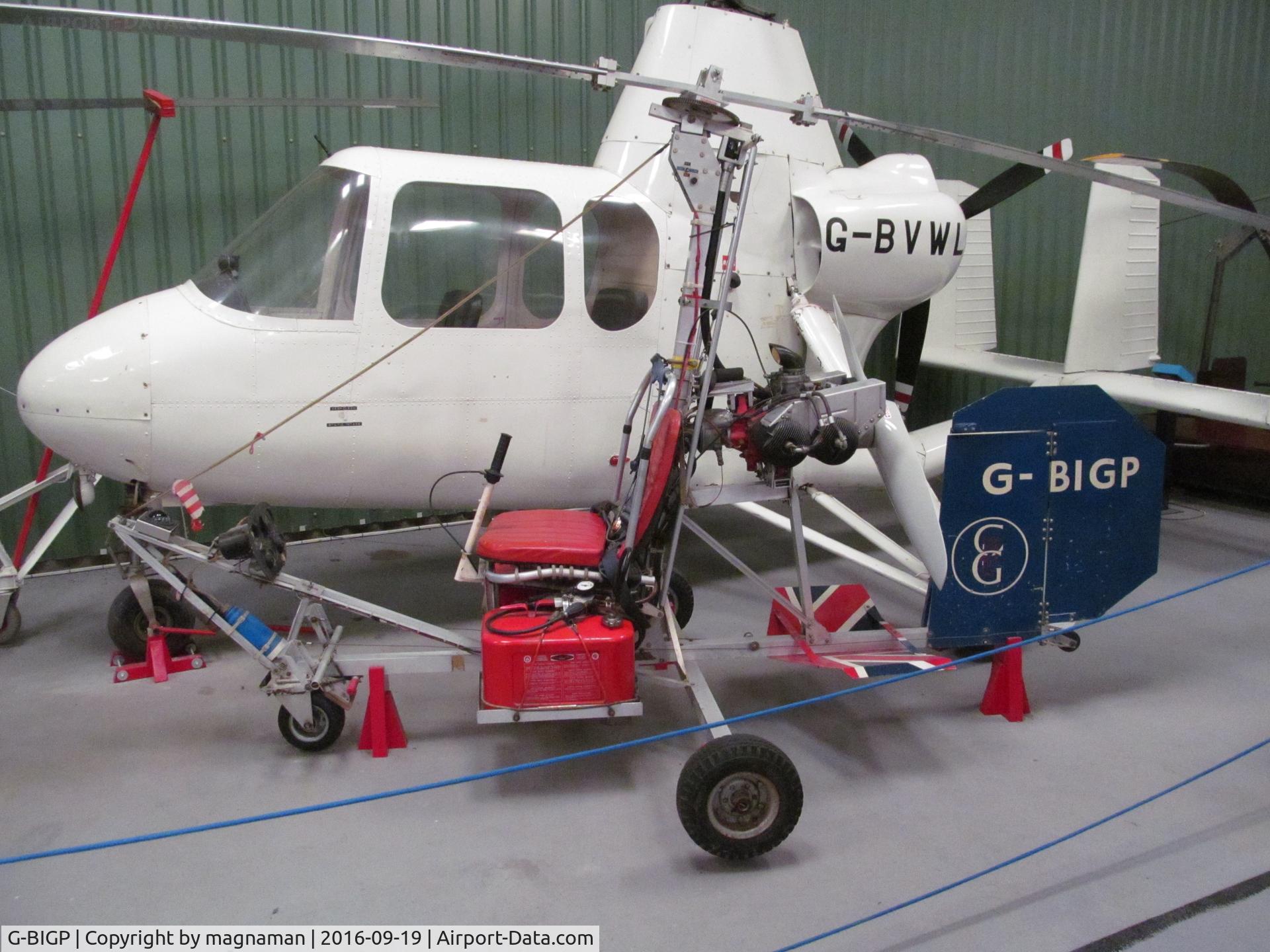 G-BIGP, 1981 Bensen B-8M Gyrocopter Gyrocopter C/N PFA G/01-1005, loads of gyros of all ages and types in this great museum