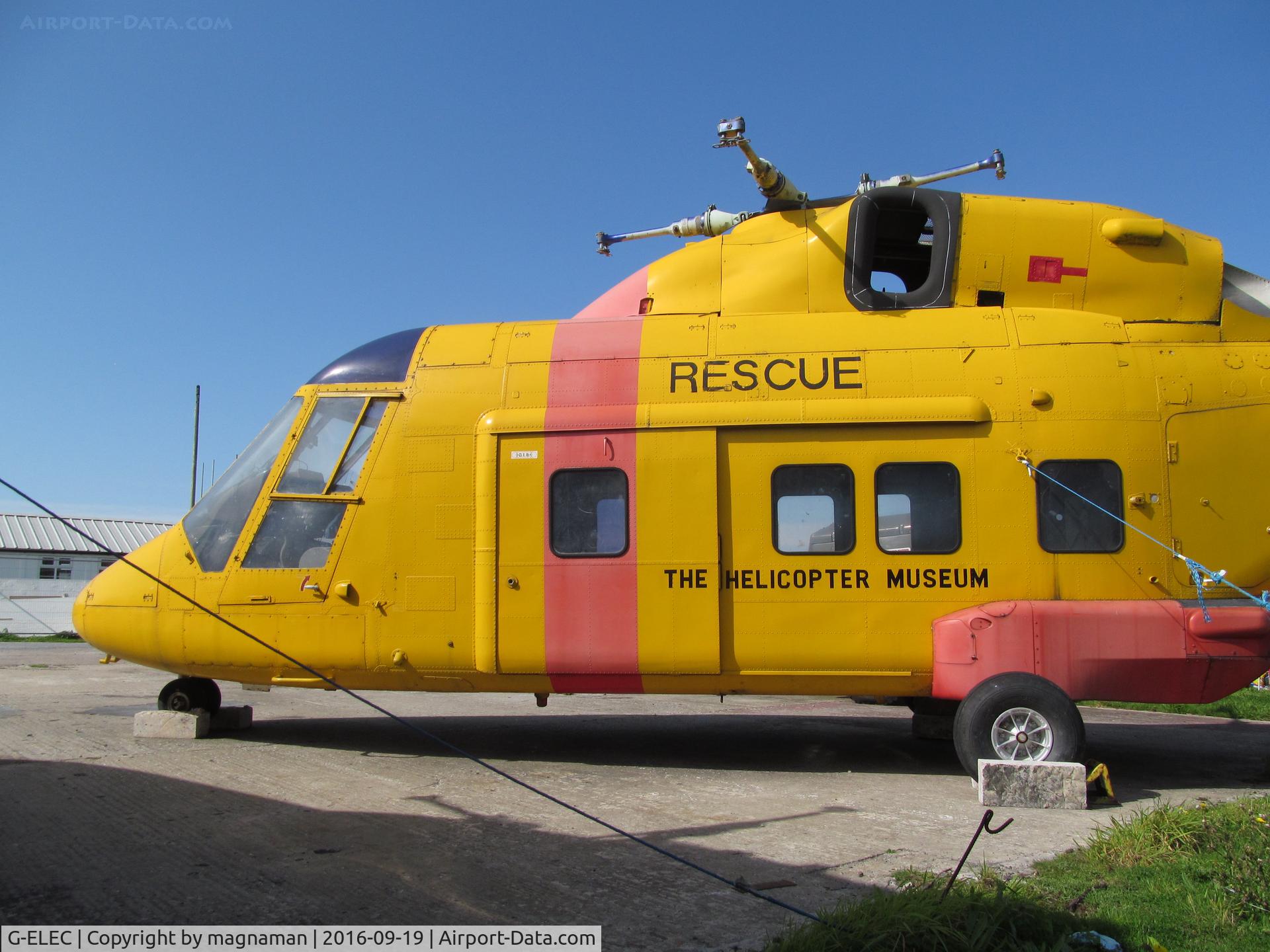 G-ELEC, 1983 Westland WG-30-200 C/N 007, in open at museum