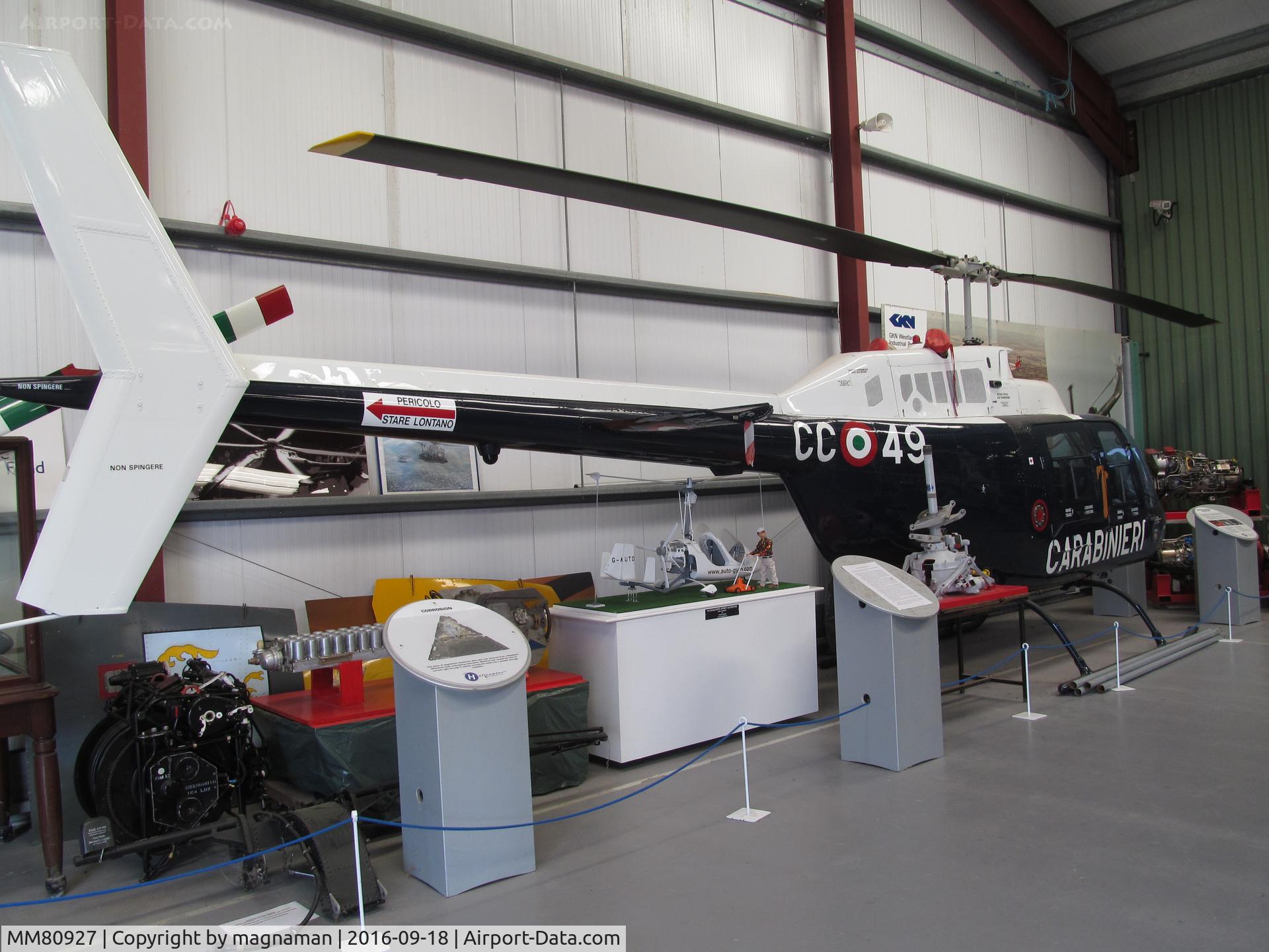 MM80927, Agusta AB-206C-1 Jet Ranger II C/N 9151, At WSM museum