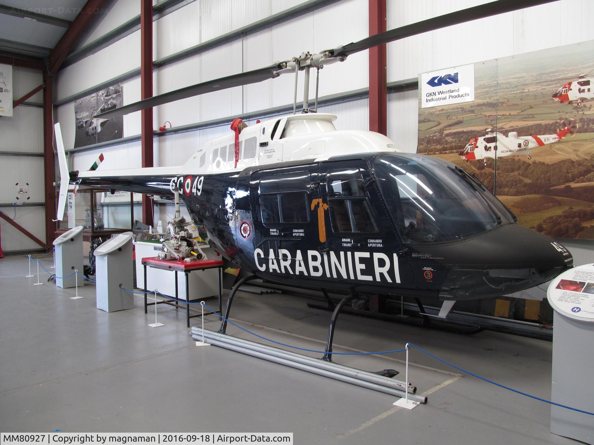 MM80927, Agusta AB-206C-1 Jet Ranger II C/N 9151, nice bell in museum