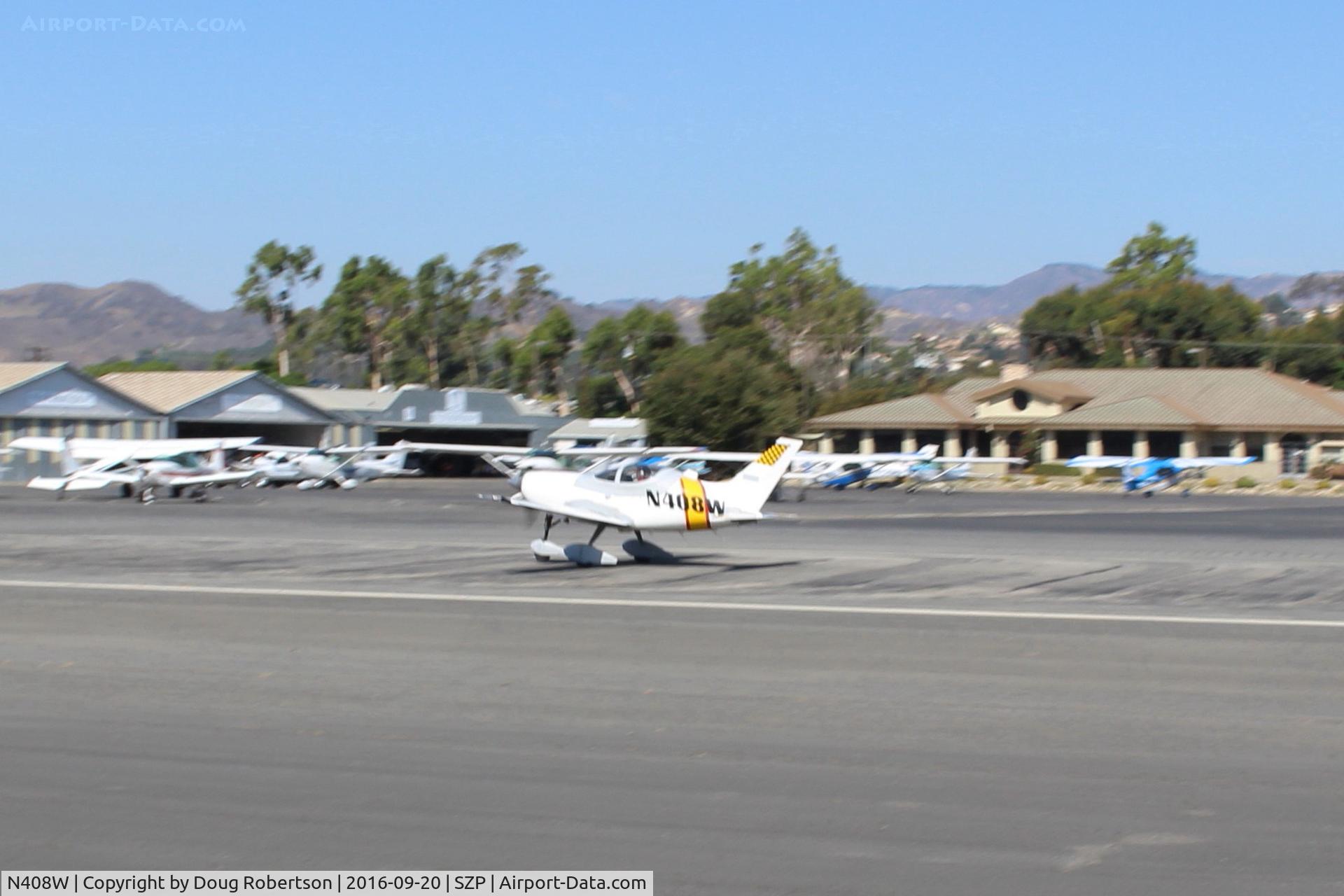 N408W, Questair Venture C/N 001, Fish SKIPSPECIAL Questair VENTURE, fixed gear conversion to SPIRIT version, Experimental class, takeoff roll Rwy 22