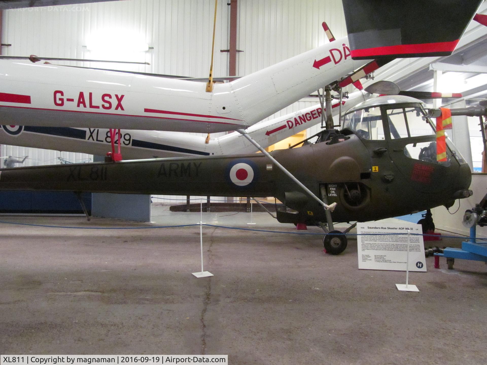 XL811, 1958 Saunders-Roe Skeeter AOP.12 C/N S2/5096, at museum in wsm