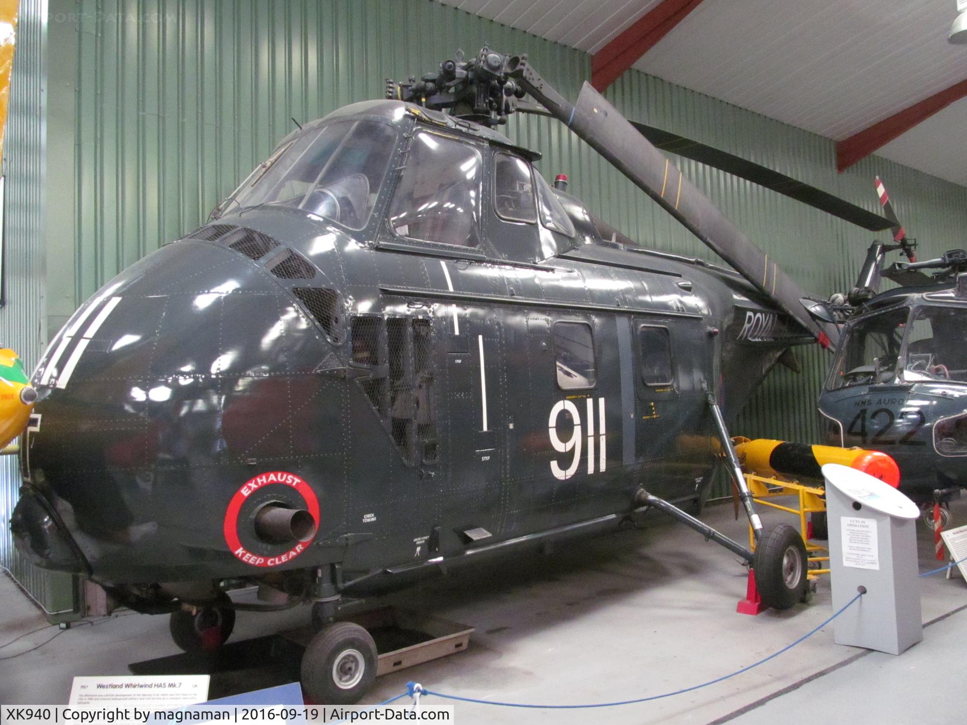 XK940, 1957 Westland Whirlwind HAS.7 C/N WA167, at wsm museum