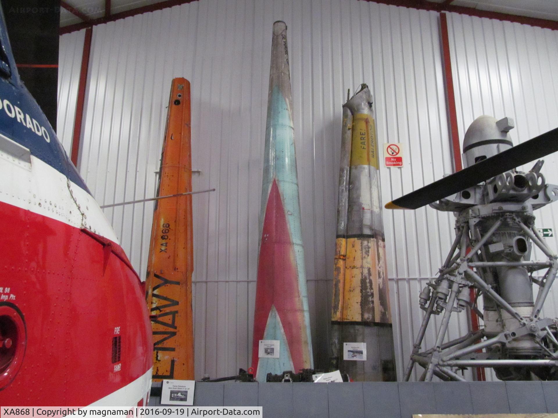 XA868, Westland Whirlwind C/N WA 8, Just the boom left along with others at WSM museum