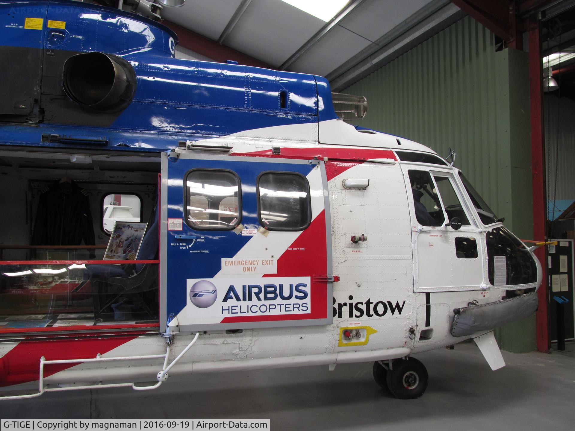 G-TIGE, 1982 Aerospatiale AS-332L Super Puma C/N 2028, in best museum in SW england
