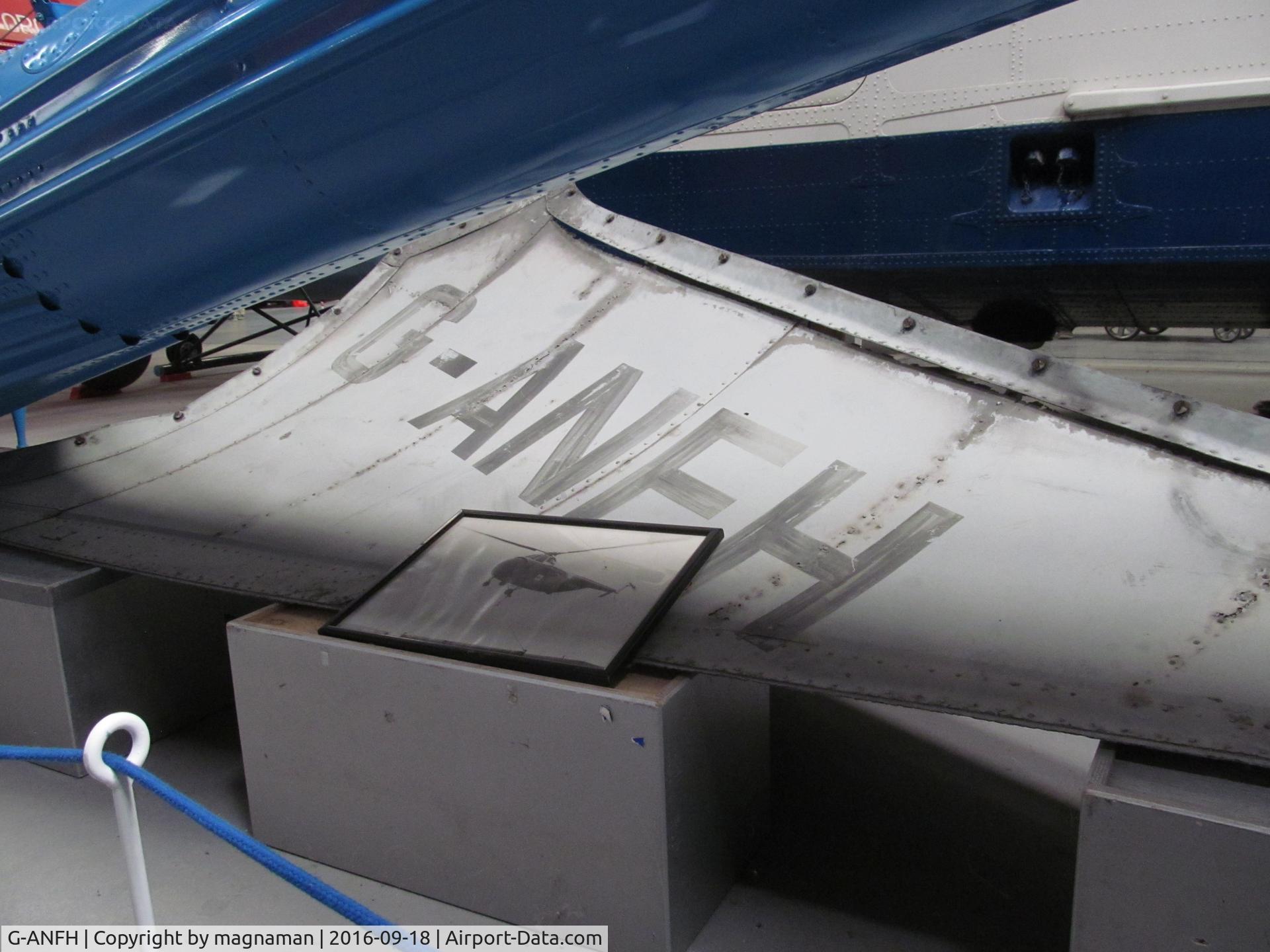 G-ANFH, Westland S55 SERIES 1 Whirlwind C/N WA015, part of fuselage in museum - rest in storage