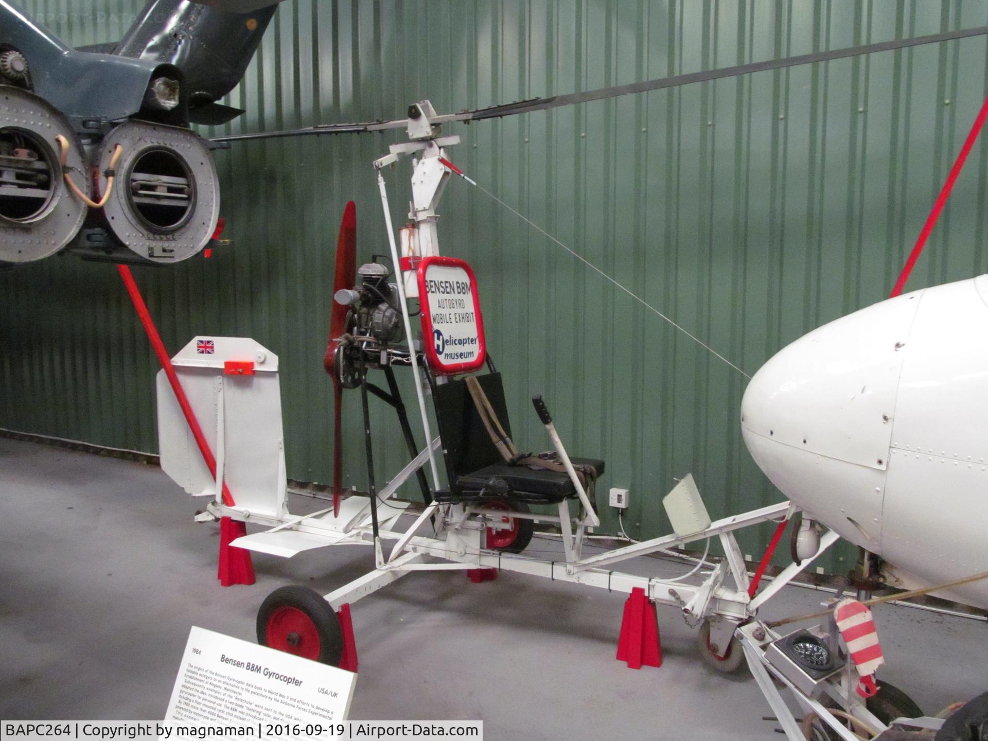 BAPC264, Bensen B-8M Gyrocopter Gyrocopter C/N BAPC264, At WSM museum