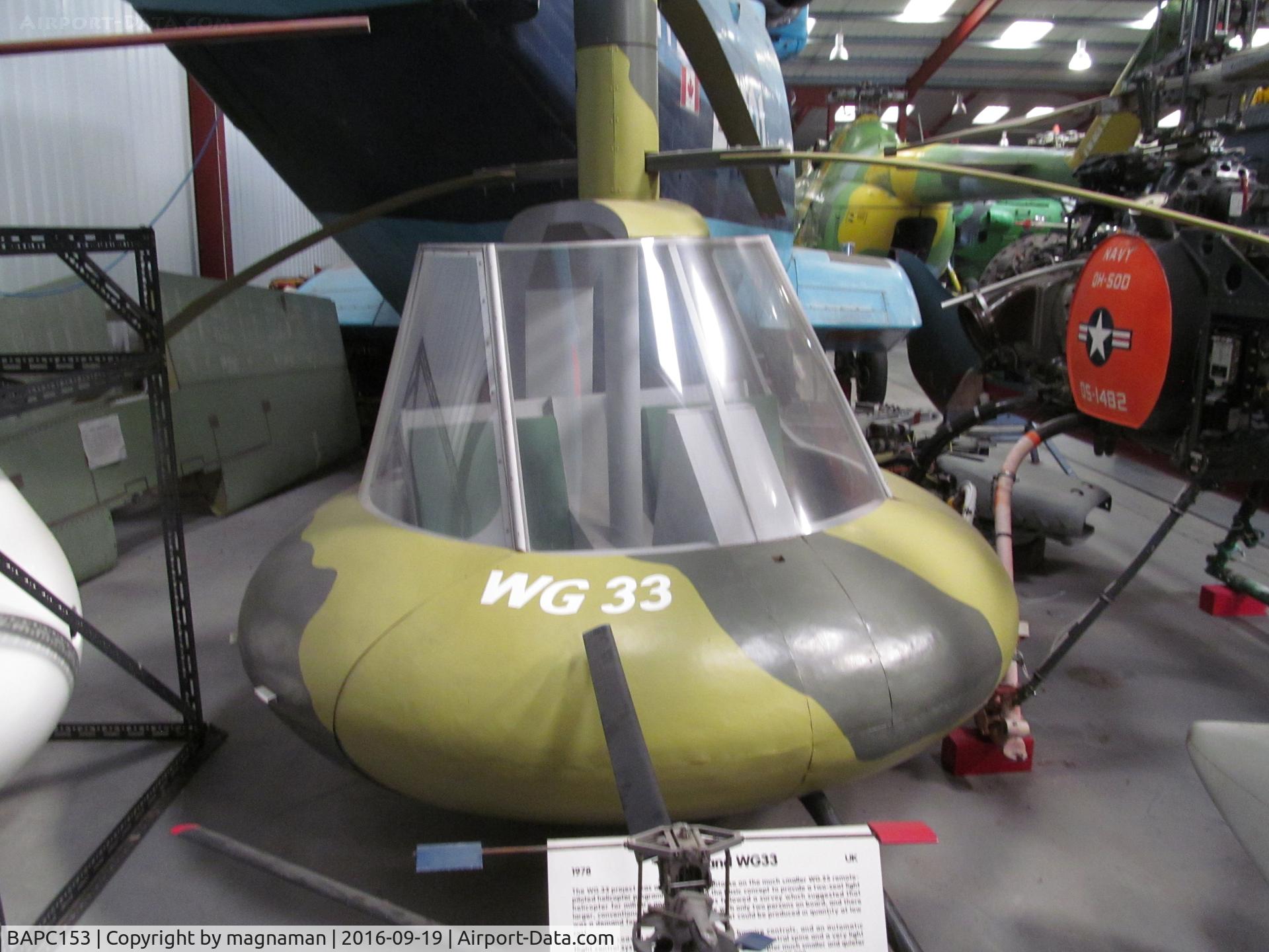 BAPC153, 1977 Westland WG-33 C/N BAPC.153, Alien space ship I think!