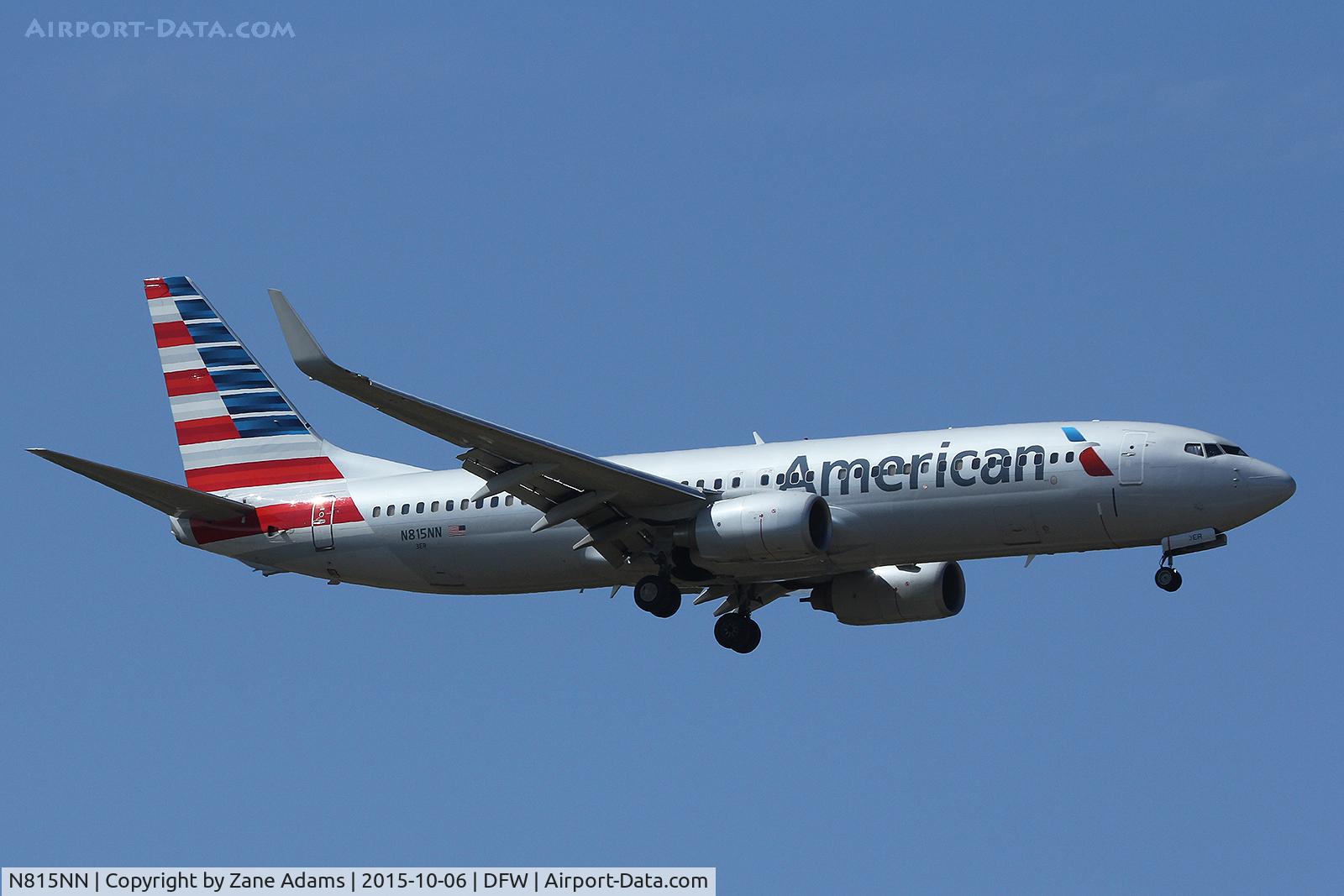 N815NN, 2009 Boeing 737-823 C/N 33208, American Airlines arriving at DFW Airport