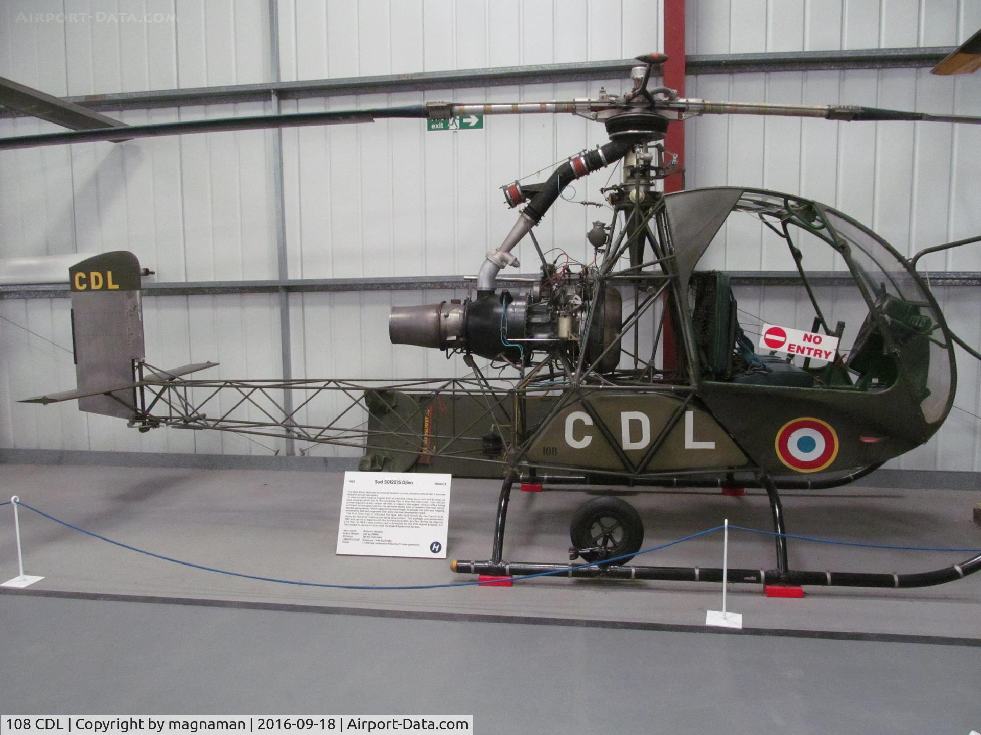108 CDL, Sud SO-1221 Djinn C/N 108, at WSM - not 100% sure of reggie