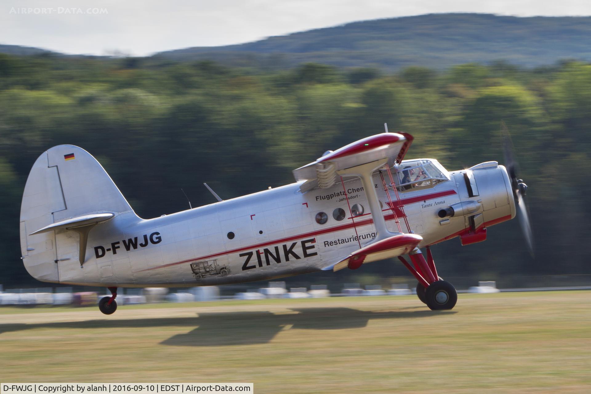 D-FWJG, Pzl-mielec An-2T C/N 1G142-32, Take-off at the 2016 Hahnweide Oldtimer Fliegertreffen