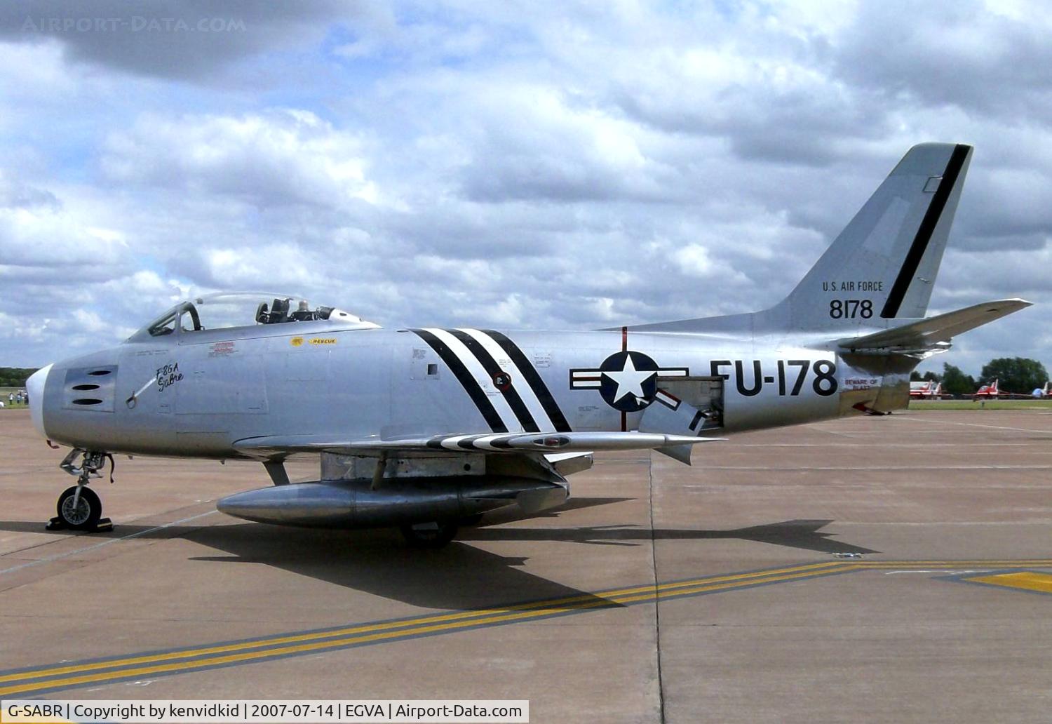 G-SABR, 1948 North American F-86A Sabre C/N 151-083 (151-43547), On static display at RIAT 2007.