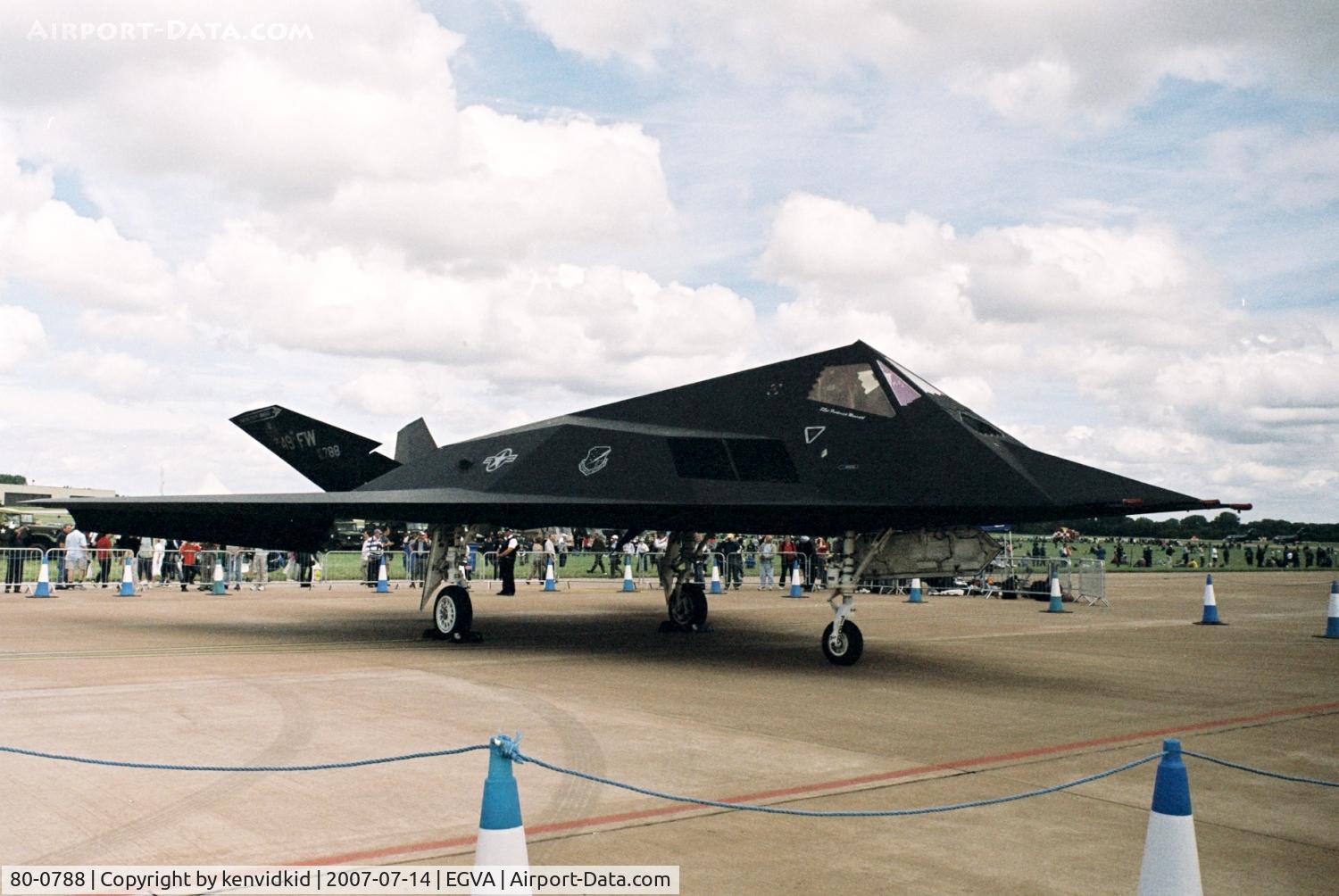 80-0788, 1980 Lockheed F-117A Nighthawk C/N A.4013, On static display at RIAT 2007.