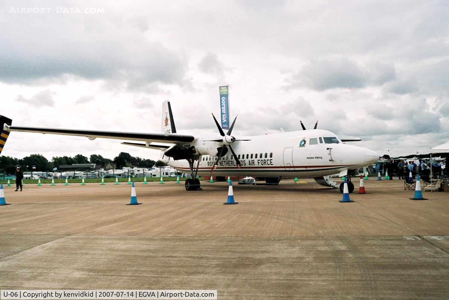 U-06, 1993 Fokker 50 C/N 20287, On static display at RIAT 2007.