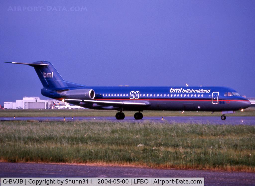 G-BVJB, 1994 Fokker 100 (F-28-0100) C/N 11488, Lining up rwy 15L for departure...