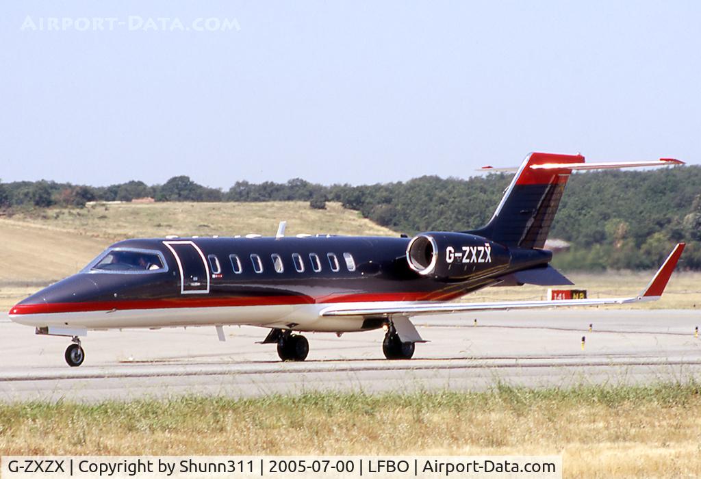 G-ZXZX, 2001 Learjet 45 C/N 45-005, Taxiing to the General Aviation area...