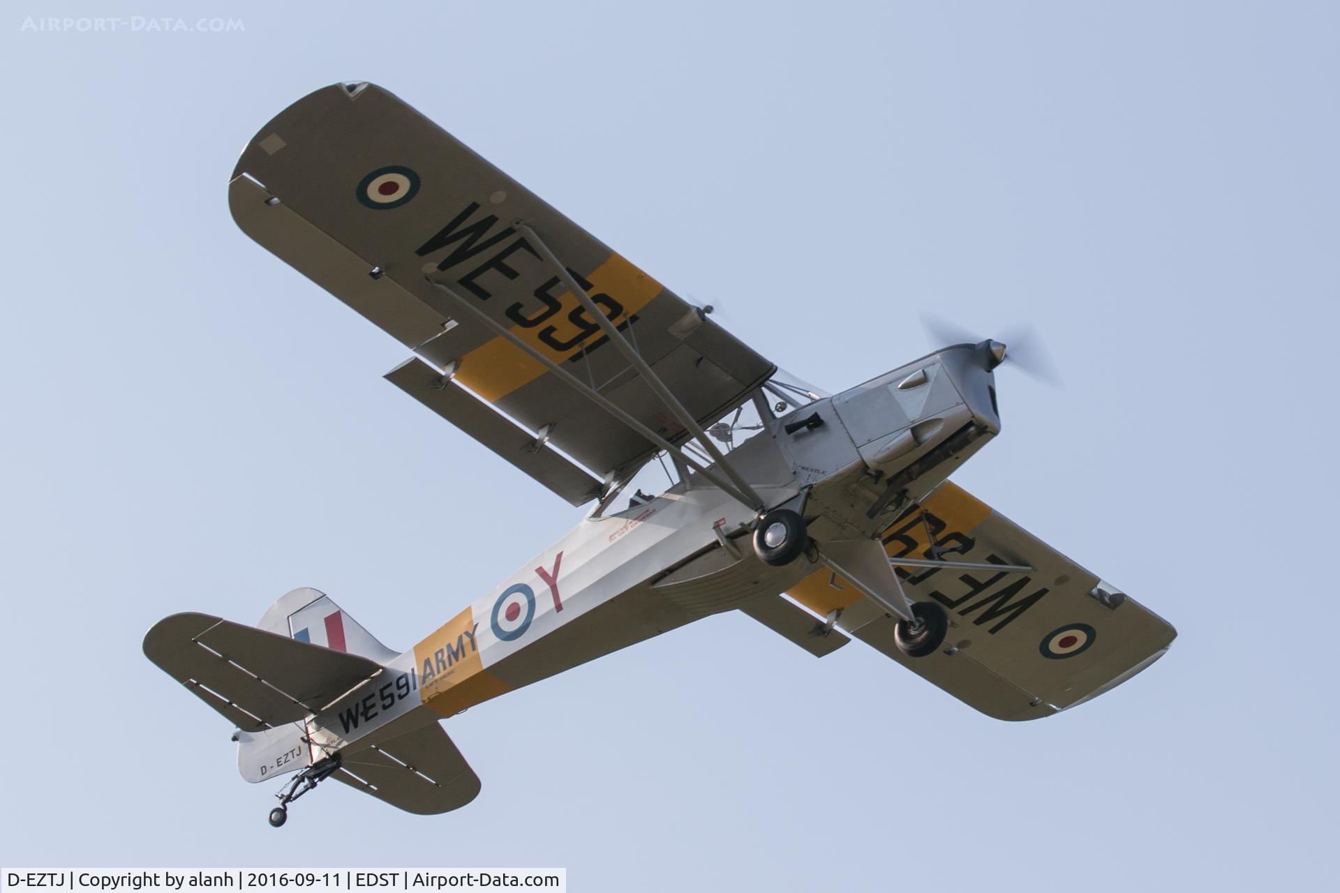 D-EZTJ, 1962 Beagle A-61 Terrier 2 C/N B.604, Departing the 2016 Hahnweide Oldtimer Fliegertreffen