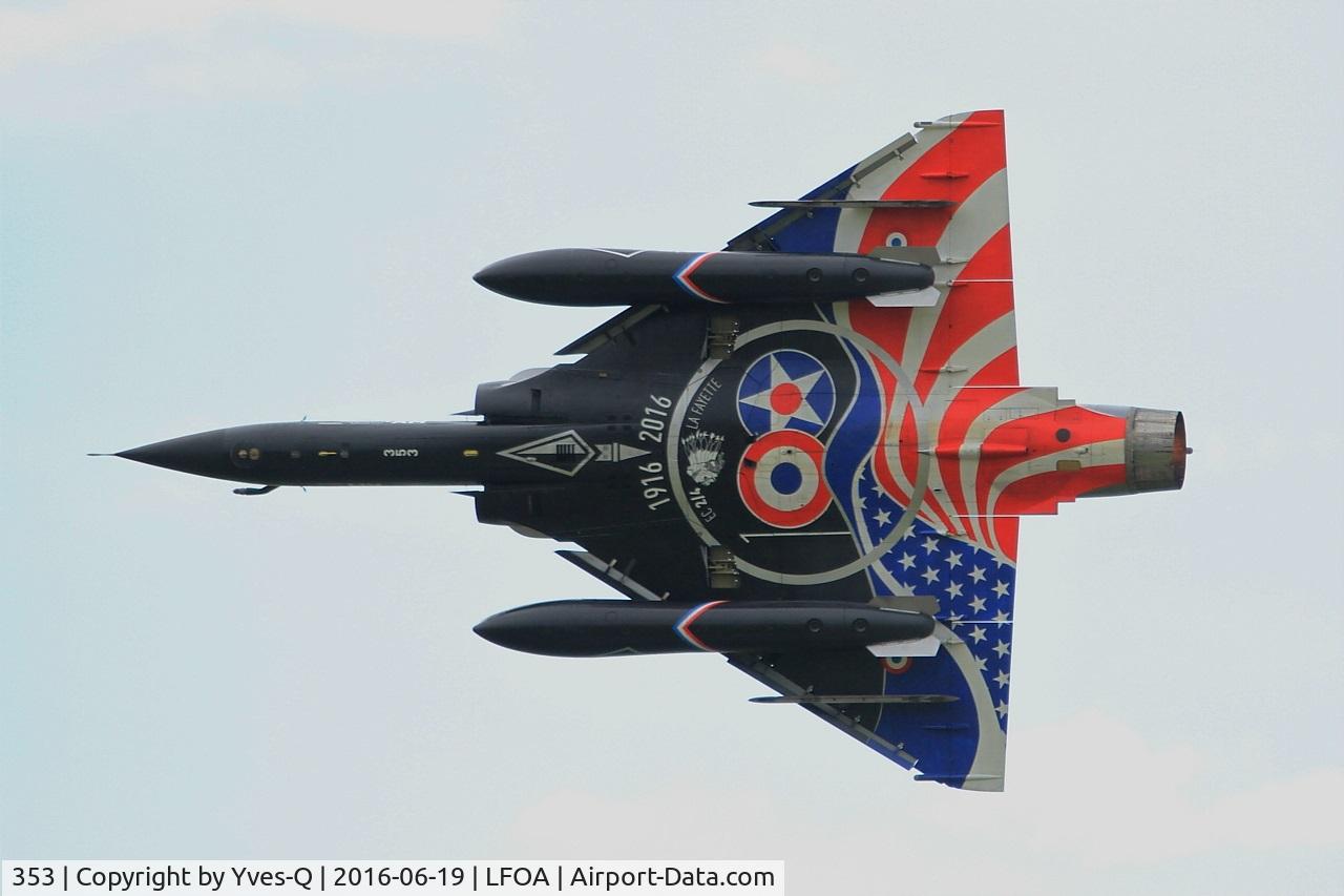 353, Dassault Mirage 2000N C/N 315, Dassault Mirage 2000N, with special decoration 100th anniversary of La Fayette squadron, Ramex Delta Tactical display, Avord Air Base 702 (LFOA) Open day 2016