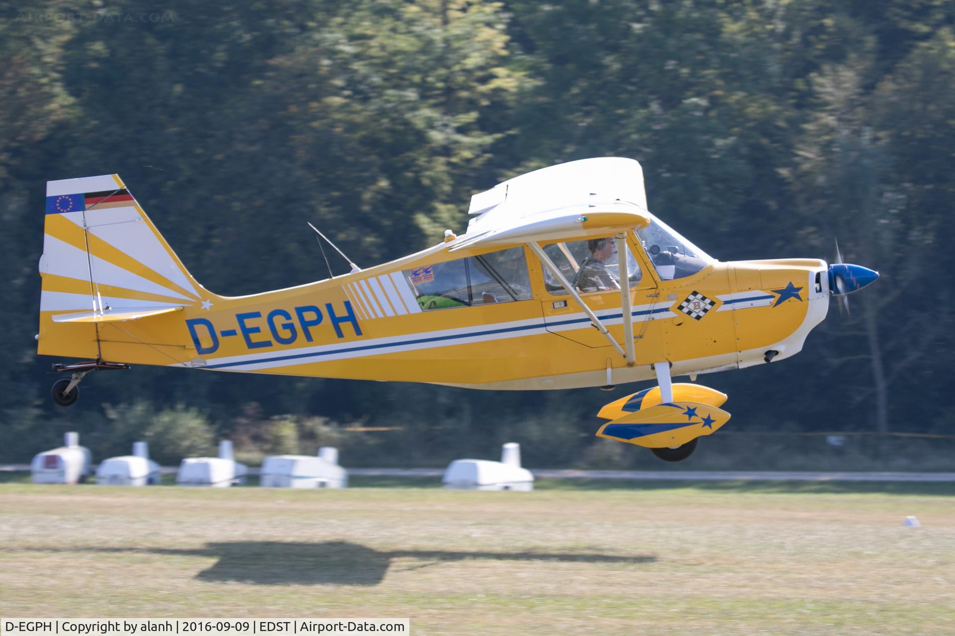 D-EGPH, 1978 Bellanca 7GCBC Citabria C/N 798-75, Departing the 2016 Hahnweide Oldtimer Fliegertreffen