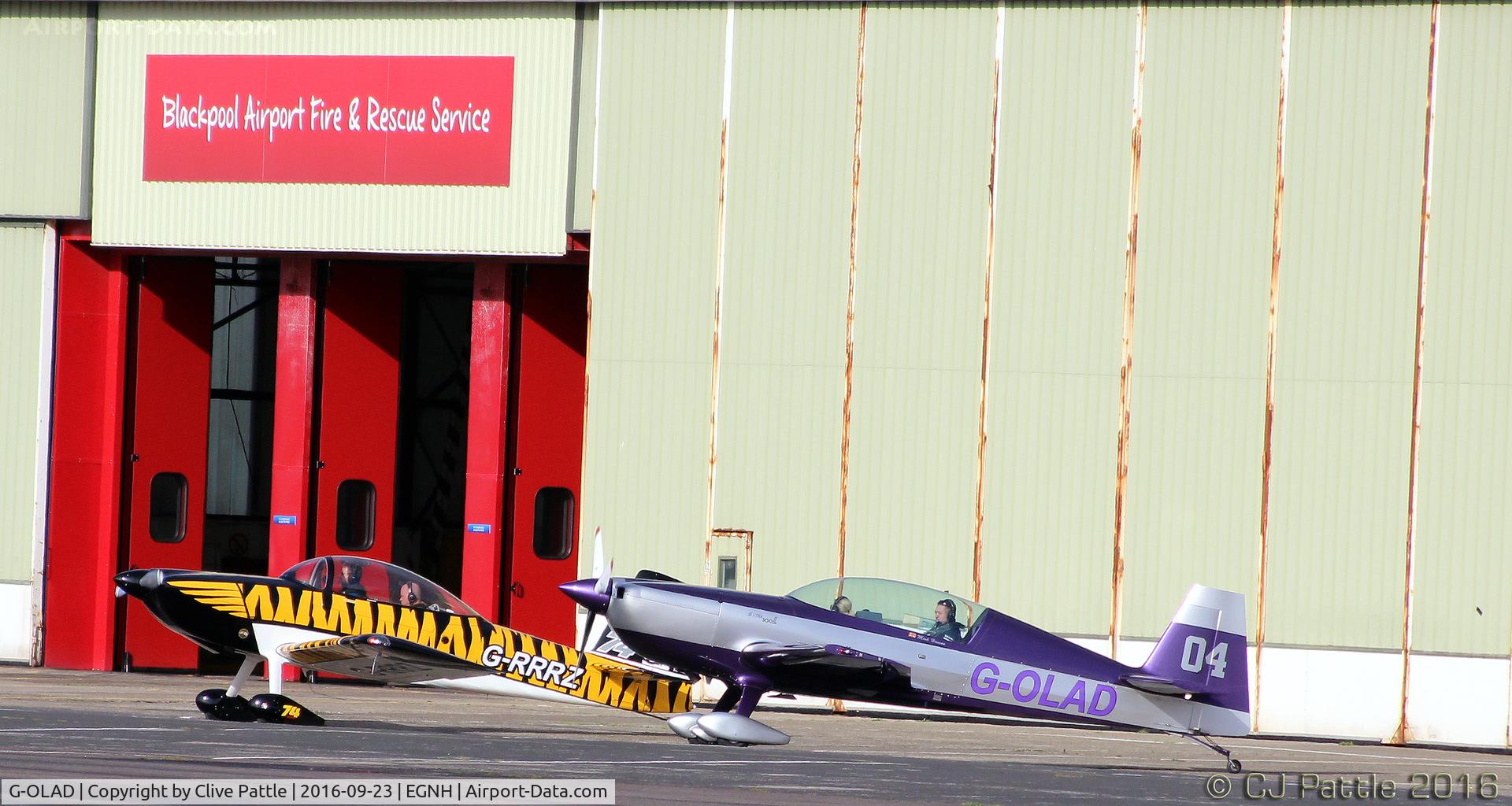 G-OLAD, 2007 Extra EA-300L C/N 1270, At Blackpool EGNH